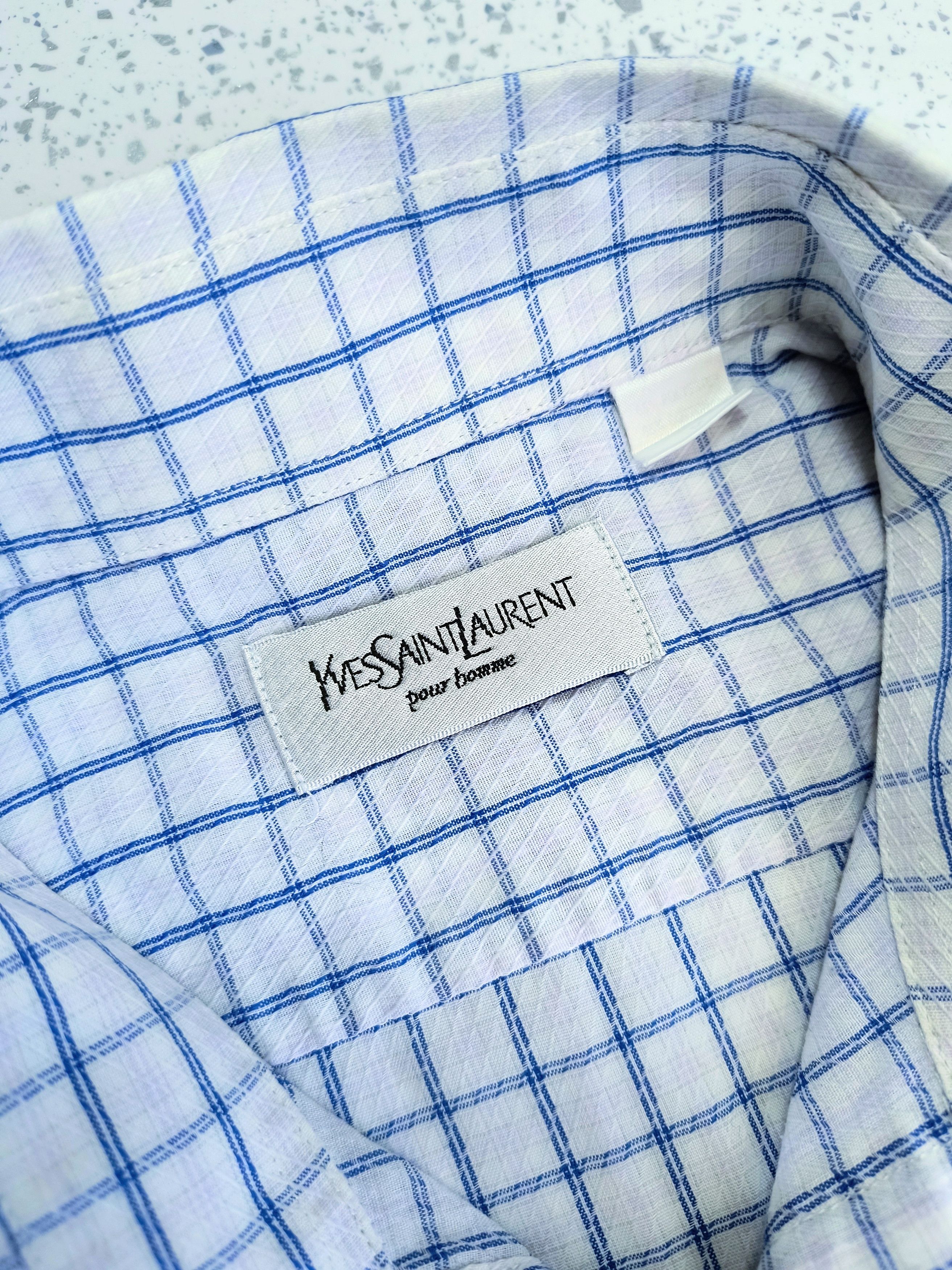 Saint Laurent Paris × Yves Saint Laurent Vintage Yves Saint Laurent Check Light Shirt Size US M / EU 48-50 / 2 - 9 Thumbnail