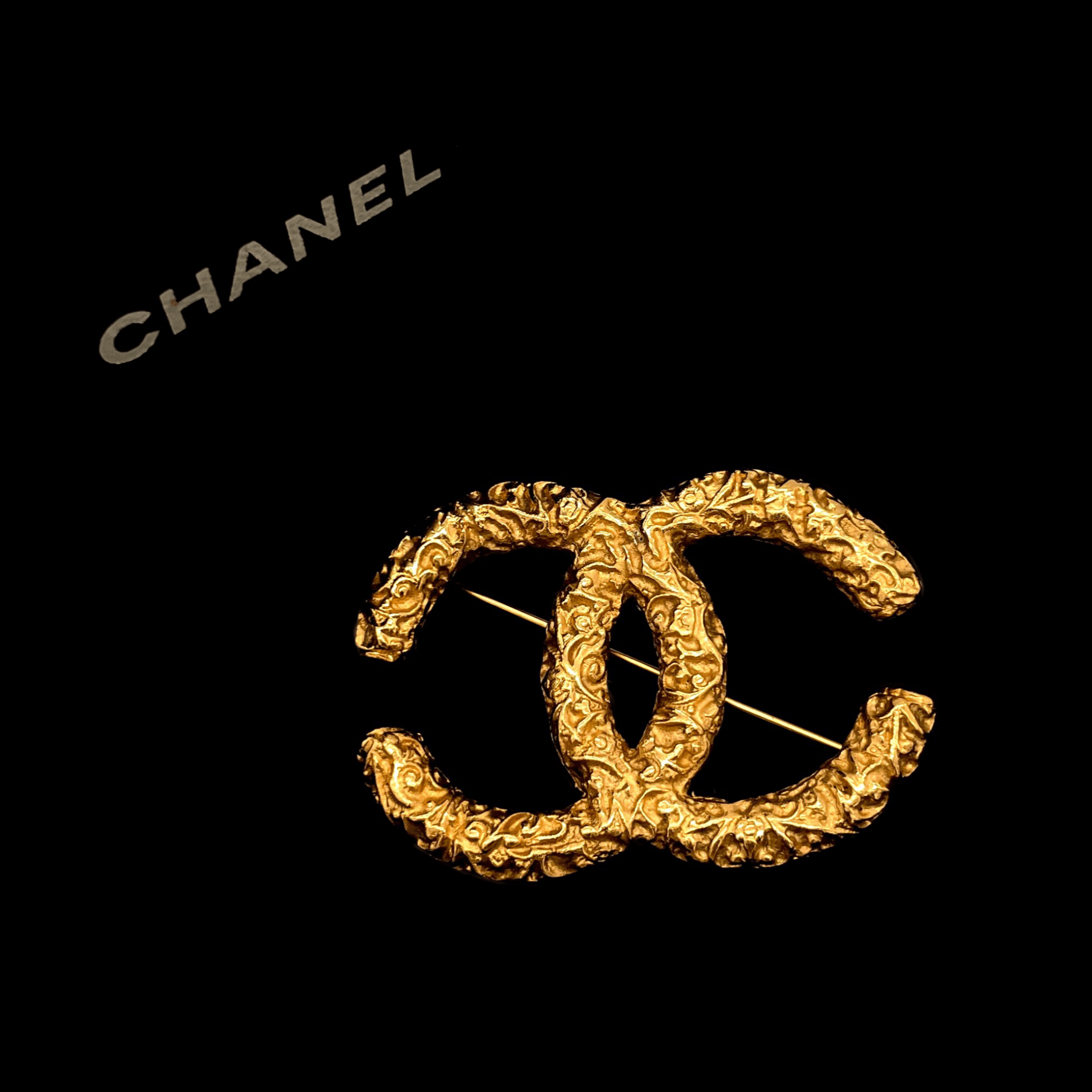 Chanel Chanel Lava Coco Mark Brooch Gm Size ONE SIZE - 1 Thumbnail
