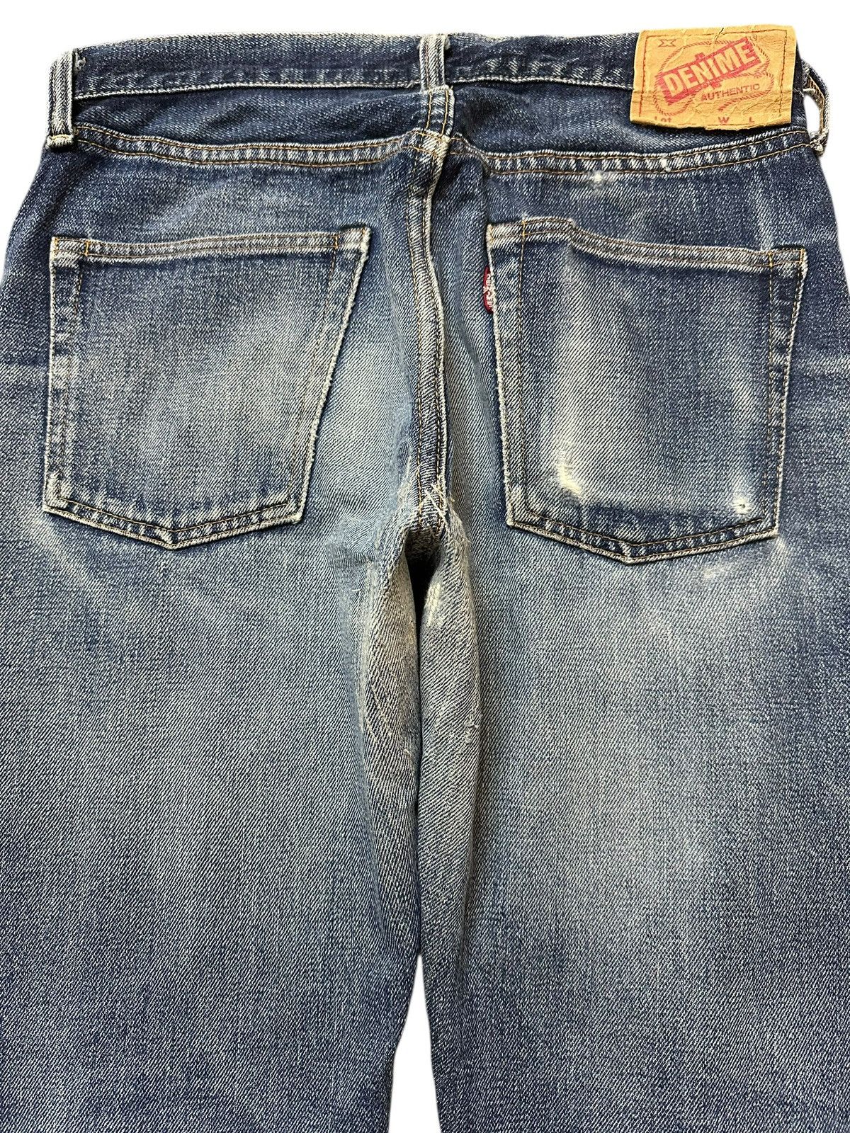 Denime Vintage Japan Denime Selvage Blue Faded Wash Distress Jeans Size US 29 - 6 Thumbnail