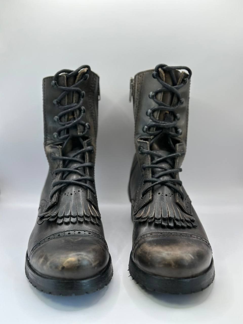 Allsaints AllSaints Leather Military Brogue Boots Lampo Combat Size US 7.5 / IT 37.5 - 3 Thumbnail