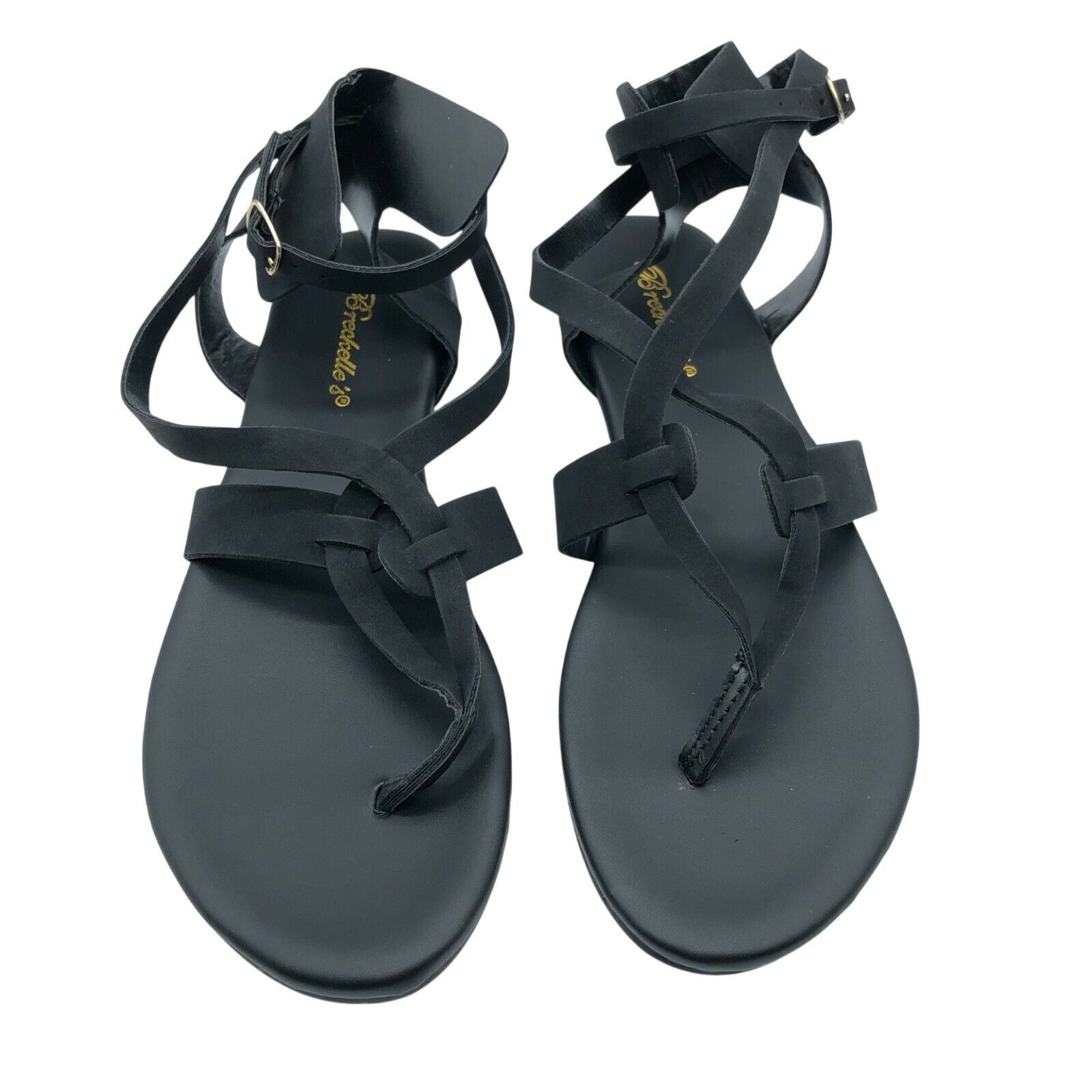 Other Breckelles Womens Sandals Strappy Ankle Strap Faux Leather B Size US 8.5 / IT 38.5 - 2 Thumbnail