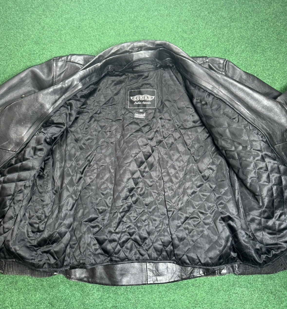 Vintage 70s Biker Motorcyle Talon Zipper Leather Jacket