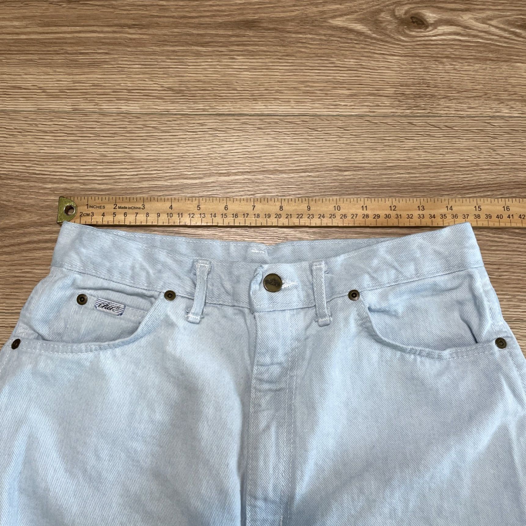 Vintage VINTAGE CHIC Jeans Womens Tall Size 13 Mom High Rise Denim Light Wash Blue Size 34" / US 12 / IT 48 - 3 Thumbnail