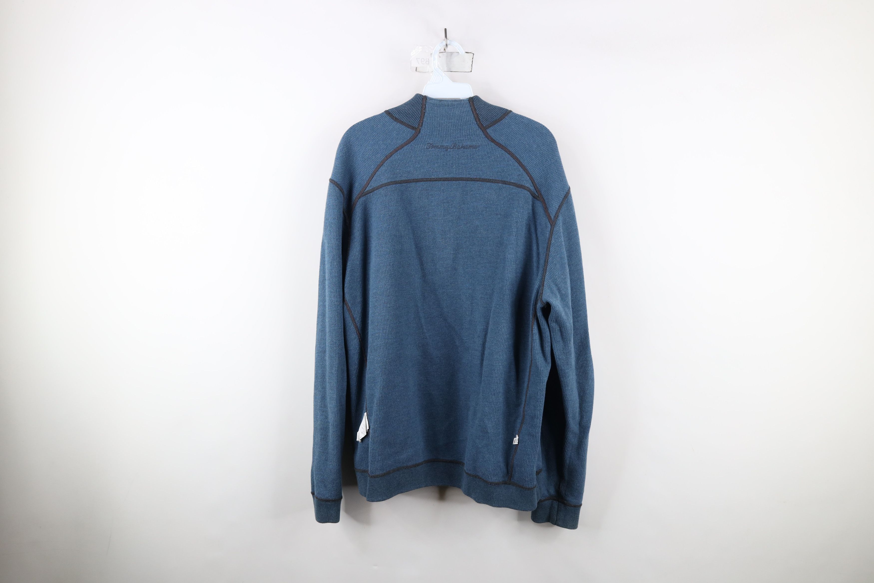 Tommy Bahama × Vintage Vintage Tommy Bahama Reversible Ribbed Knit Half Zip Sweater Size US XL / EU 56 / 4 - 17 Thumbnail