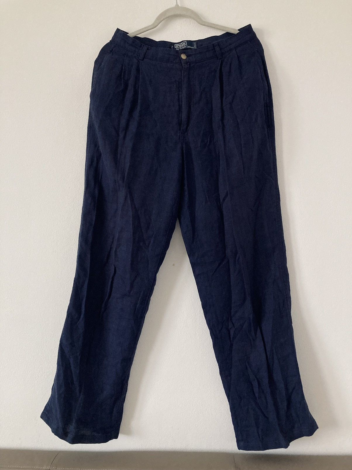 image of Polo Ralph Lauren x Ralph Lauren Linen Pants in Navy, Men's (Size 31)