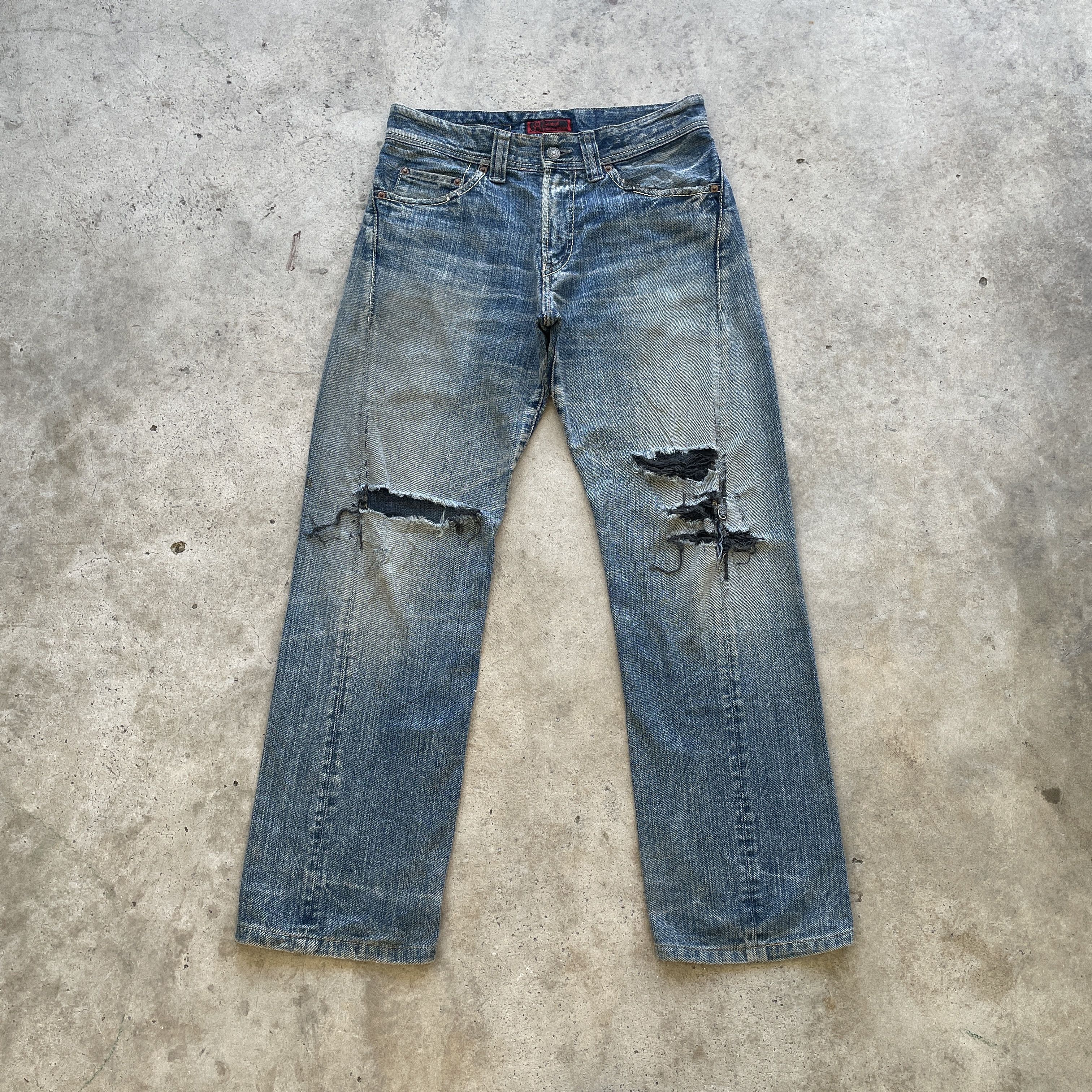 Japanese Brand × Jean W32 VINTAGE JOHNBULL KOJIMA JAPAN FADED RIPPED JEANS PANTS Size US 32 / EU 48 - 3 Thumbnail