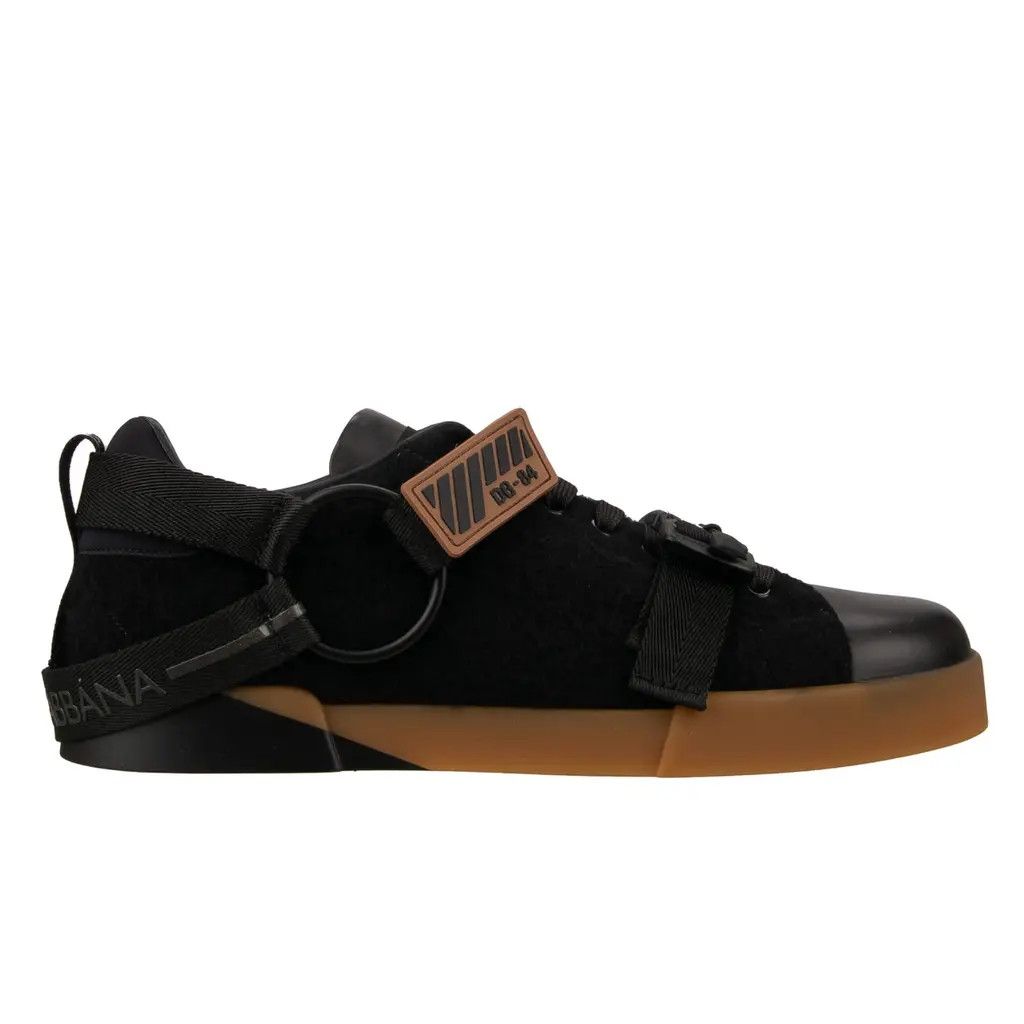 Dolce & Gabbana o1y0125 Logo Low-Top Sneakers in Black Size US 11 / EU 44 - 1 Thumbnail