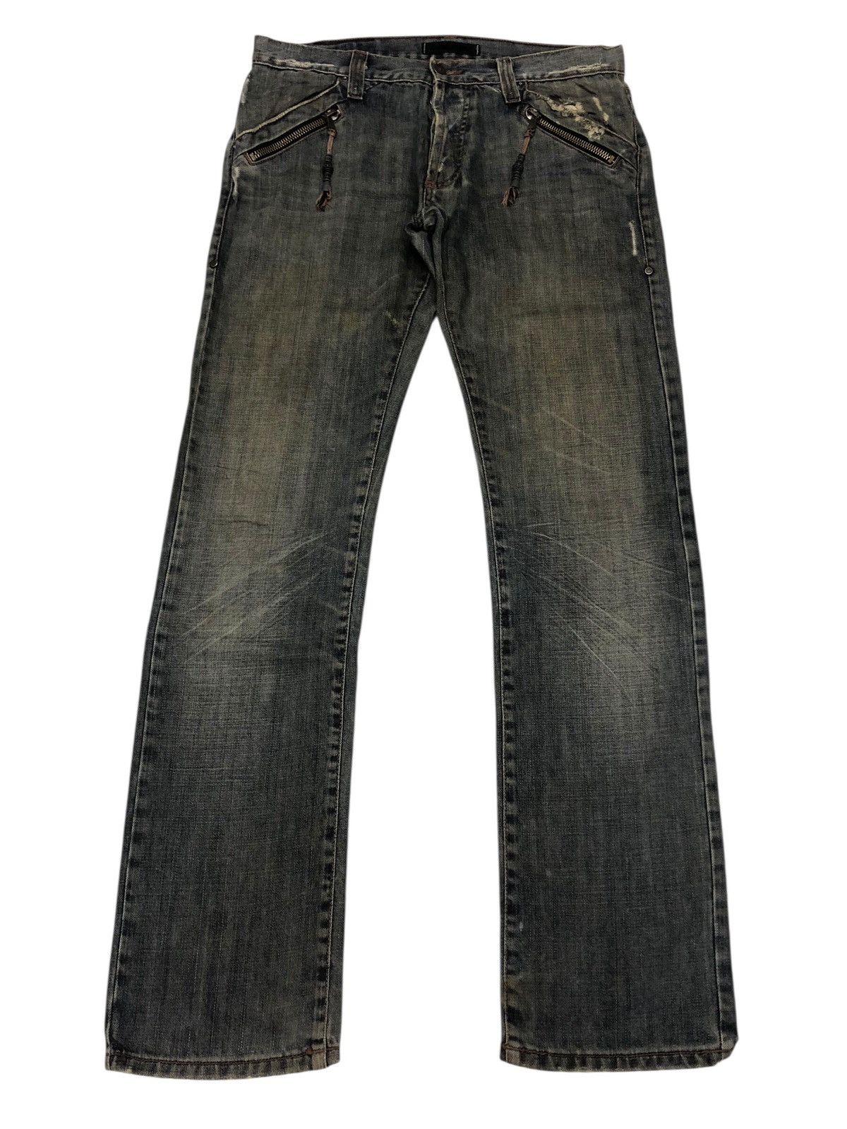 🔥ABSOLUTE JOY EARTHY MUD WASH DISTRESSED DENIM JEANS