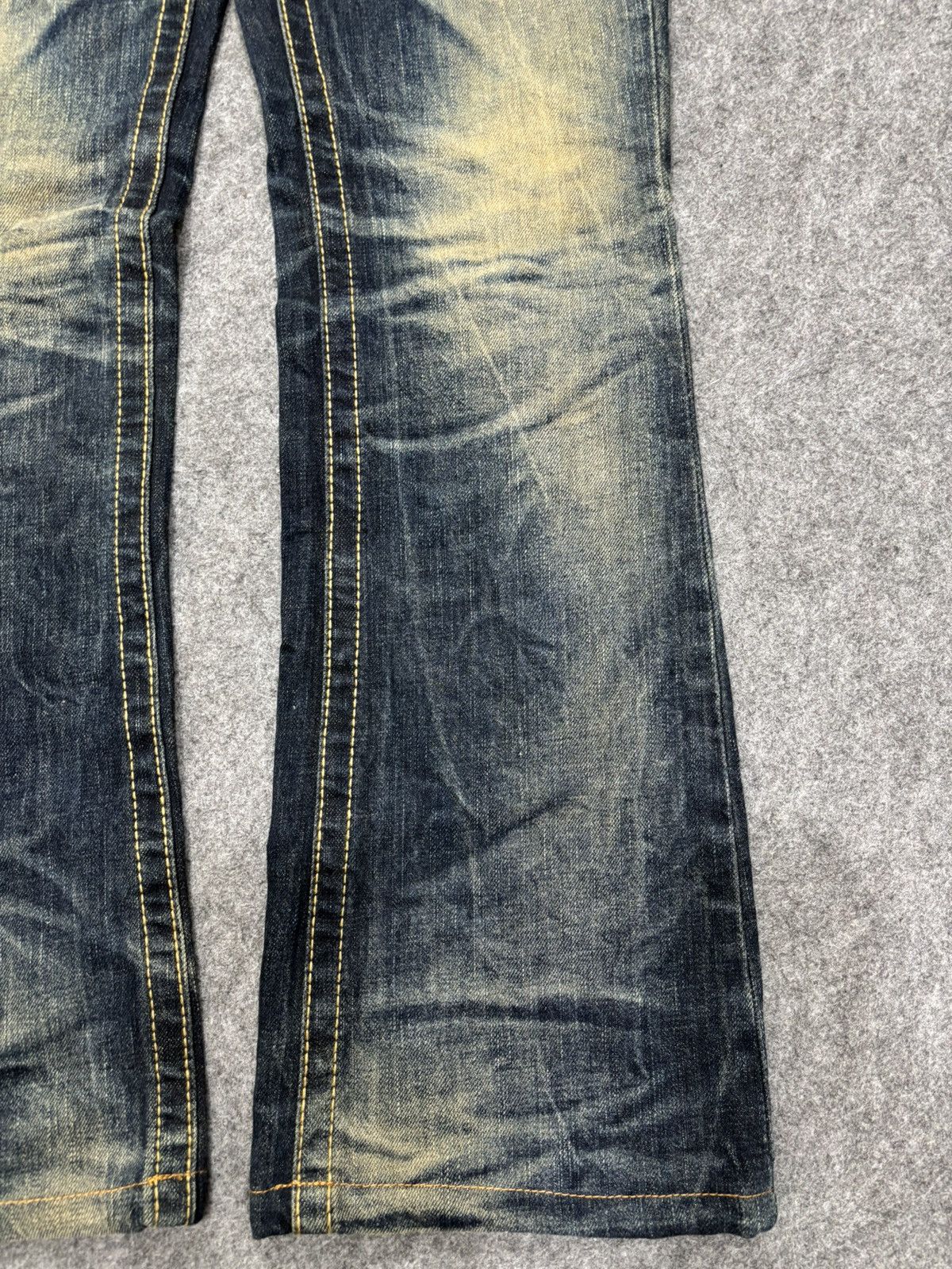 Seditionaries 💥Flare💥Lolita Mud Stone Wash Style Flare Spiky Denim F648 Size US 32 / EU 48 - 7 Thumbnail