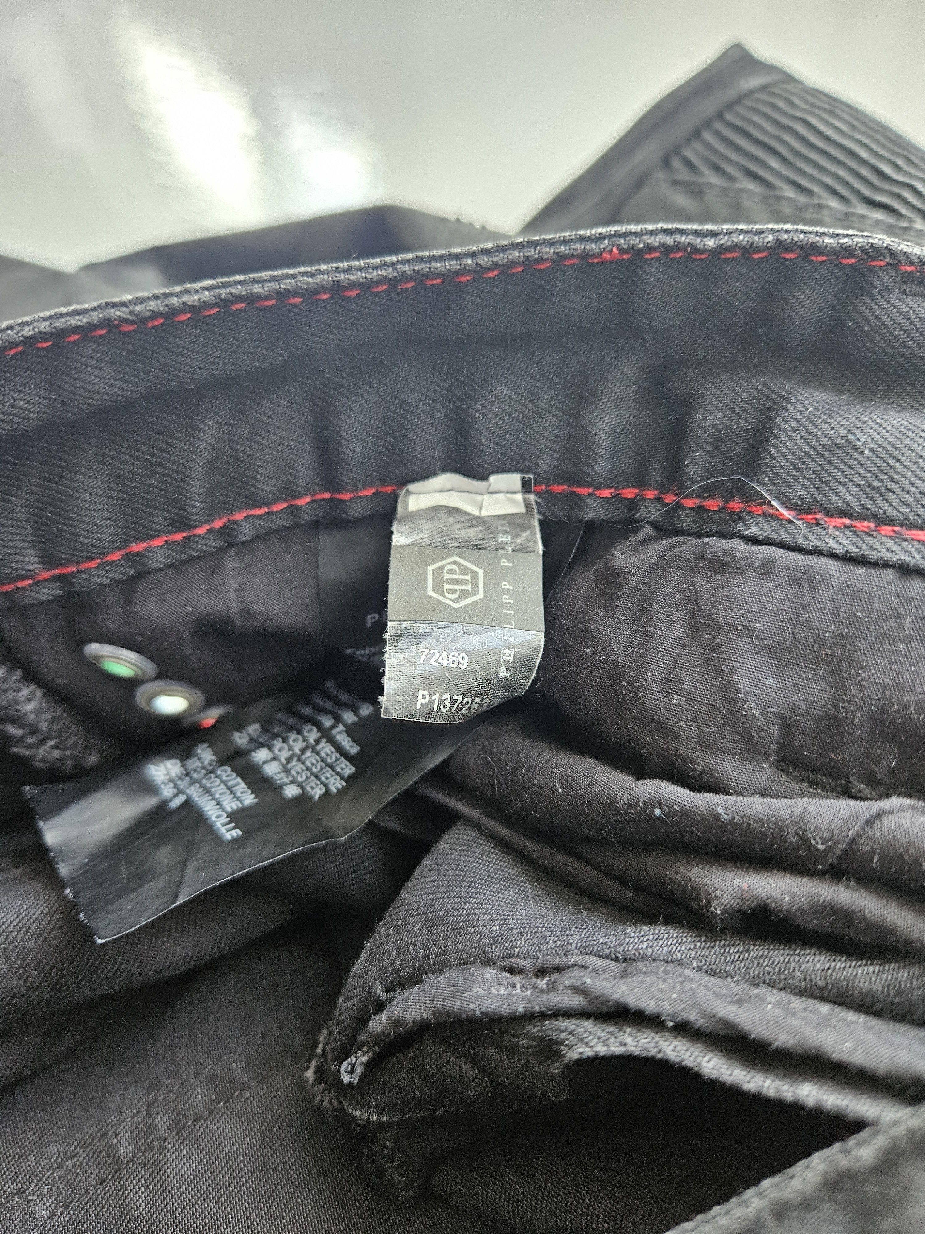 Philipp Plein Philipp Plein born&raised distressed waxed biker denim Size US 36 / EU 52 - 19 Thumbnail