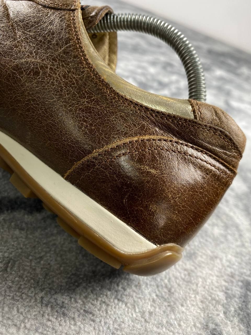Prada Vintage Prada Leather Trainers Sneakers Women Size 36 Brown Size US 6 / IT 36 - 9 Thumbnail