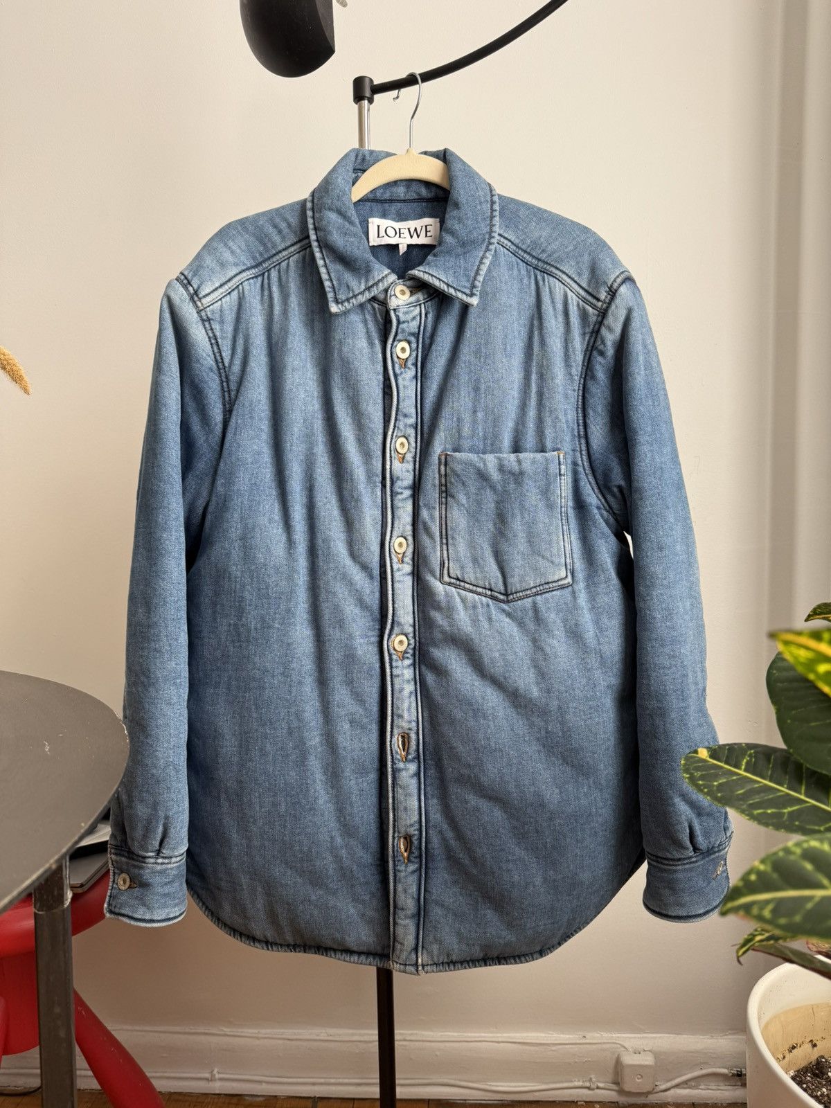 LOEWE デニム 48 LOEWE ロエベ アナグラム オーバーシャツ（デニム