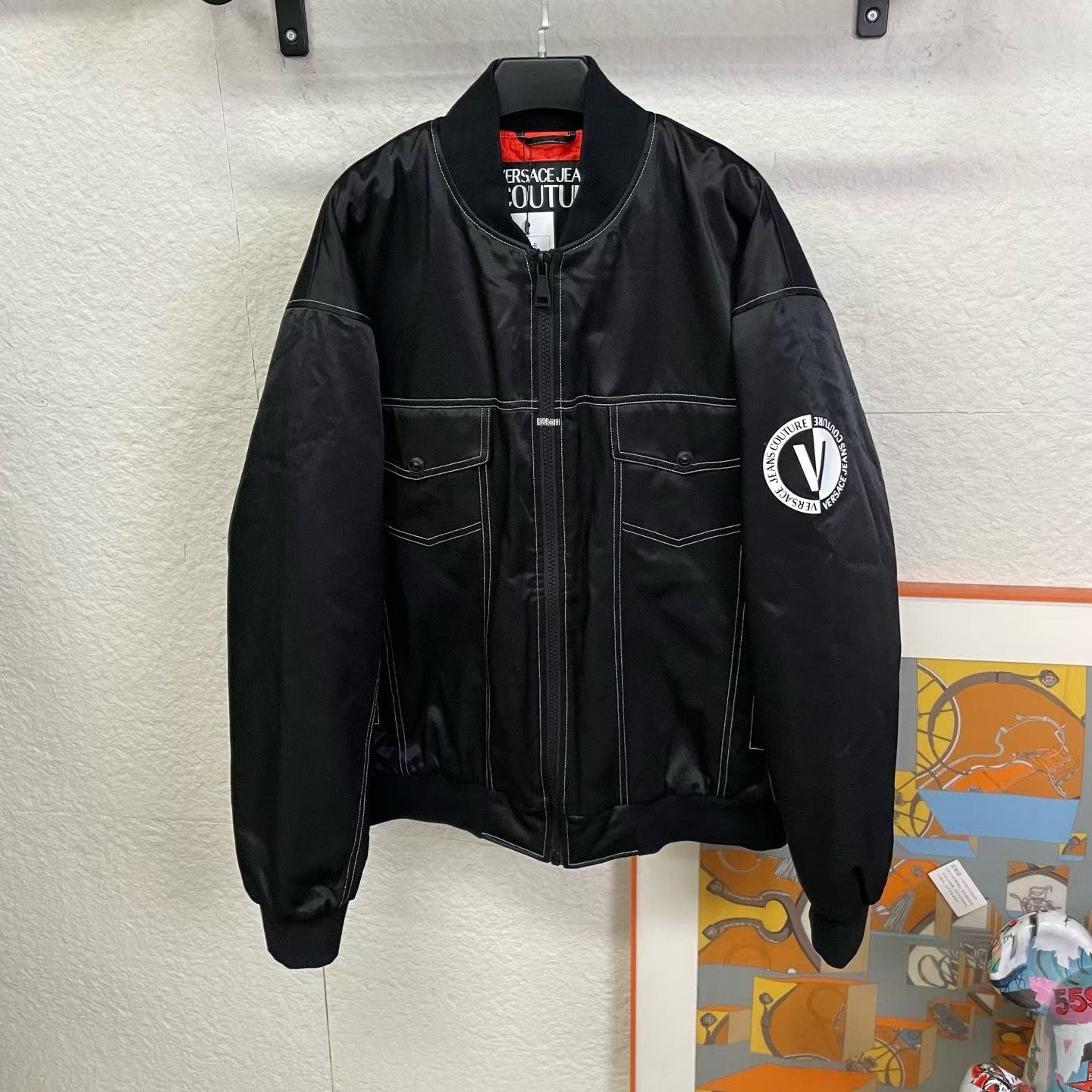 Versace Versace Arm Sleeve Logo Cotton Jacket Size US L / EU 52-54 / 3 - 1 Thumbnail