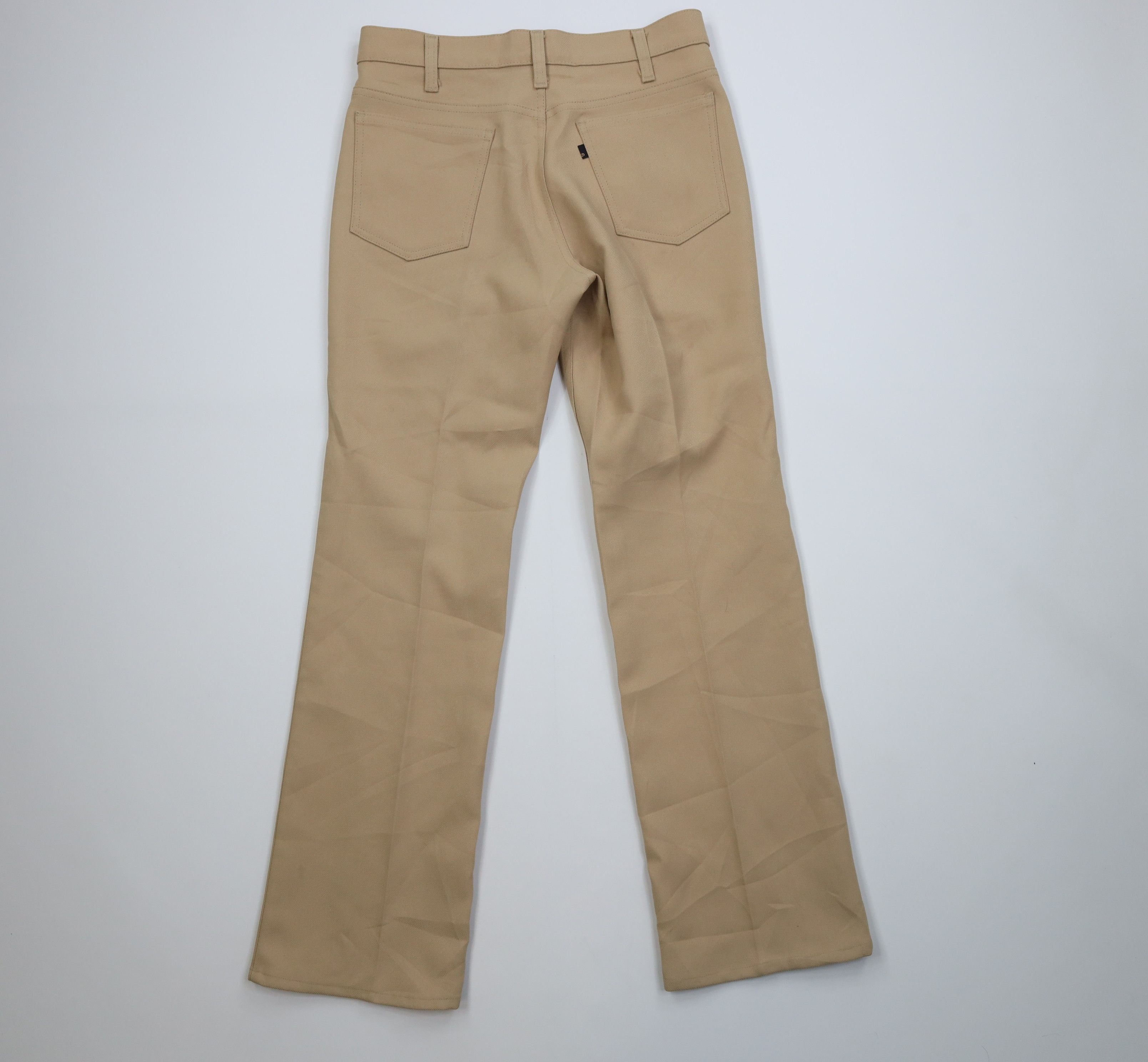 Levi's Vintage 70s Levis Knit Flared Wide Leg Chino Pants Wheat USA Size US 32 / EU 48 - 12 Thumbnail