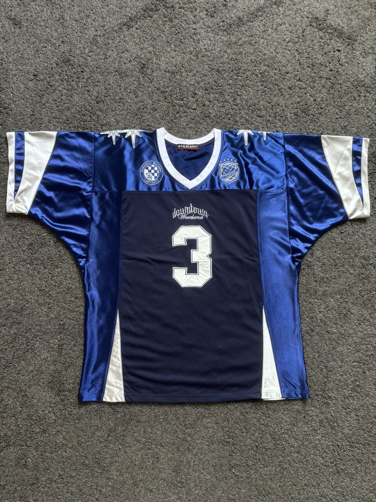 NFL × Vintage Vintage unisex American football satin number 3 blue jersey Size US XL / EU 56 / 4 - 1 Thumbnail