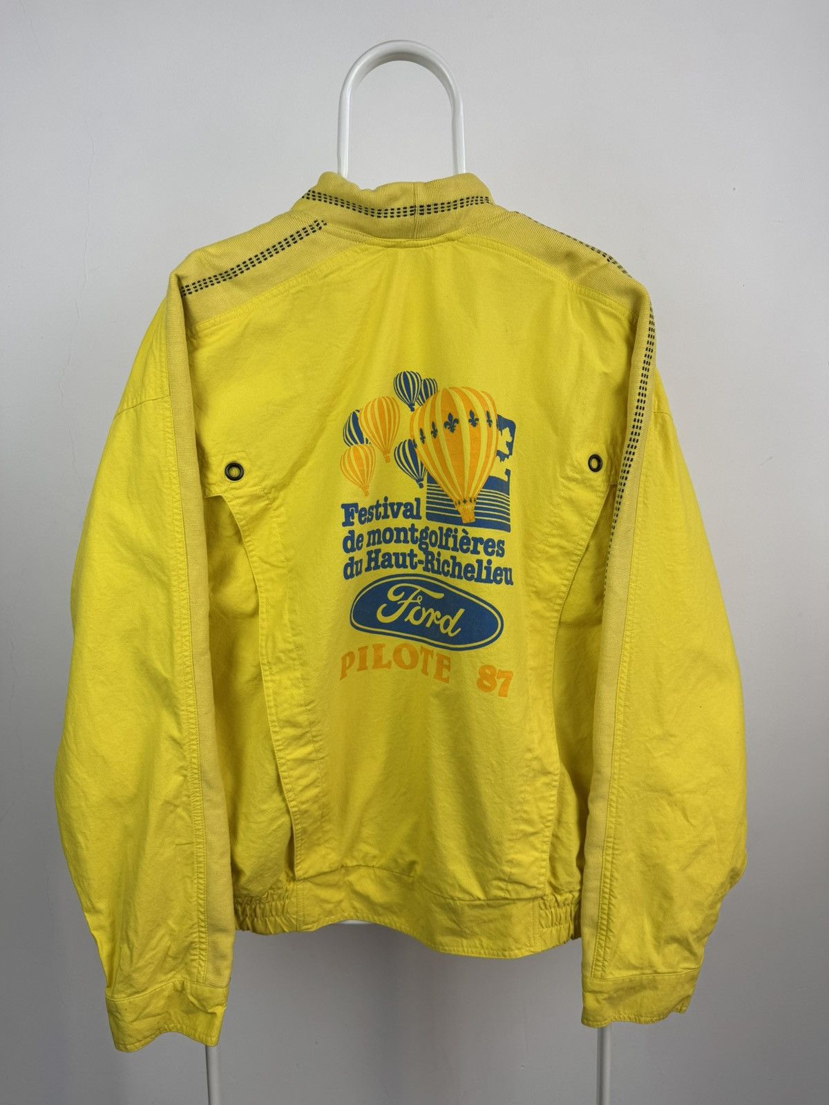 Vintage Vintage Ford Rare Racing Cotton Bomber Jacket Pilote 87 Size US XL / EU 56 / 4 - 1 Thumbnail