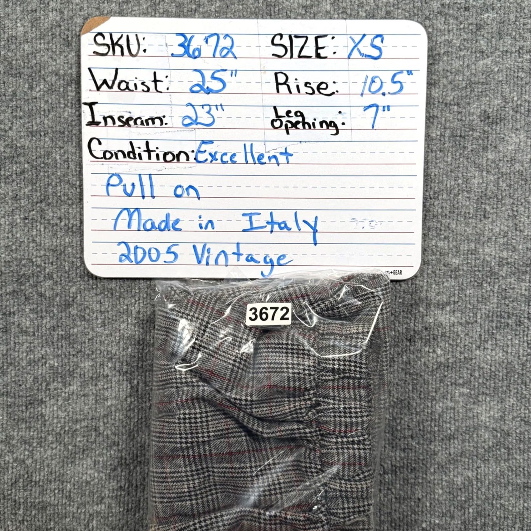 Vintage VINTAGE American Eagle Plaid Pants Women's XS Regular Gray Tweed Office Preppy Y2K 90s Grounded Size 26" / US 2 / IT 38 - 8 Thumbnail