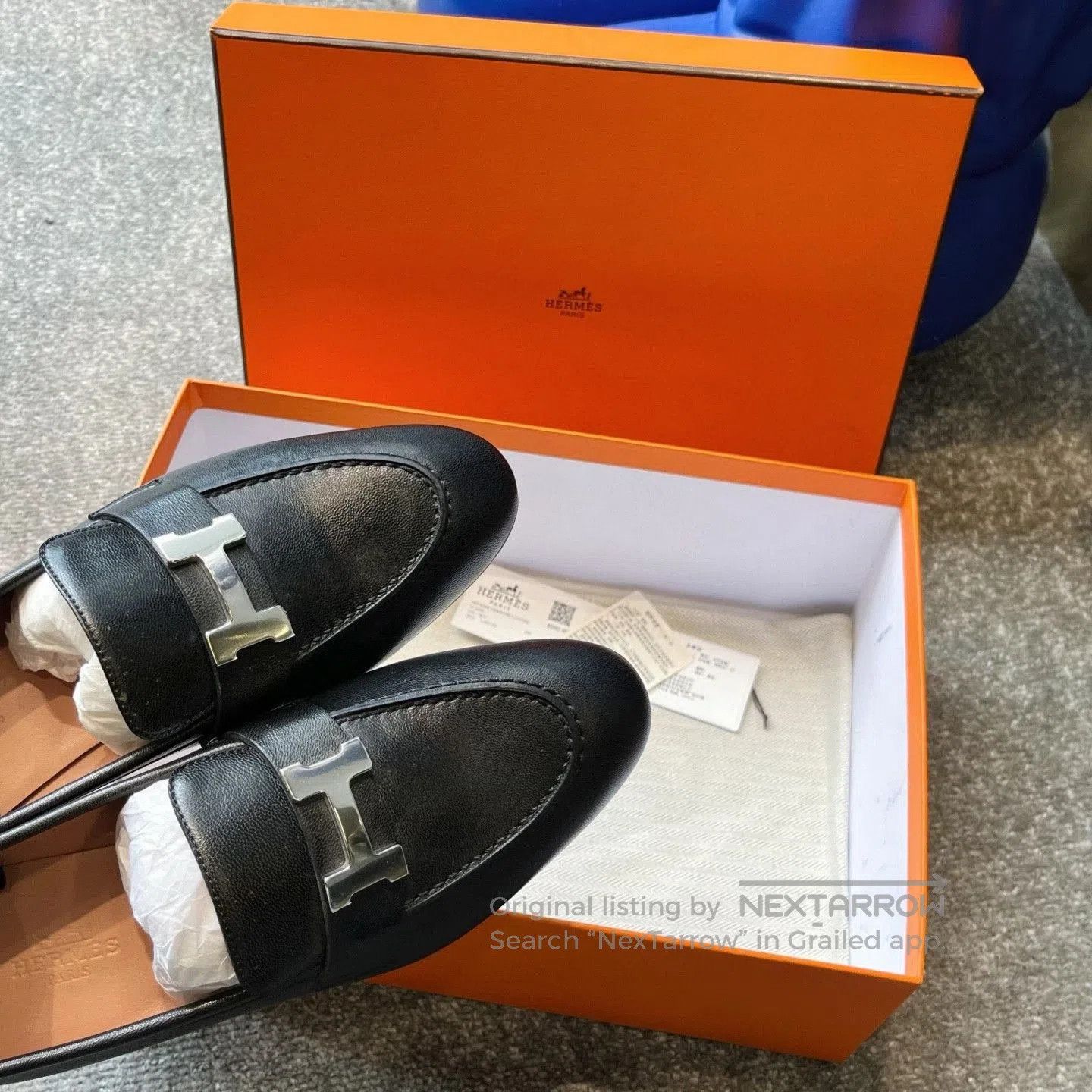 Hermes Hermes Black Loafers. Size US 4.5 / IT 34.5 - 6 Thumbnail