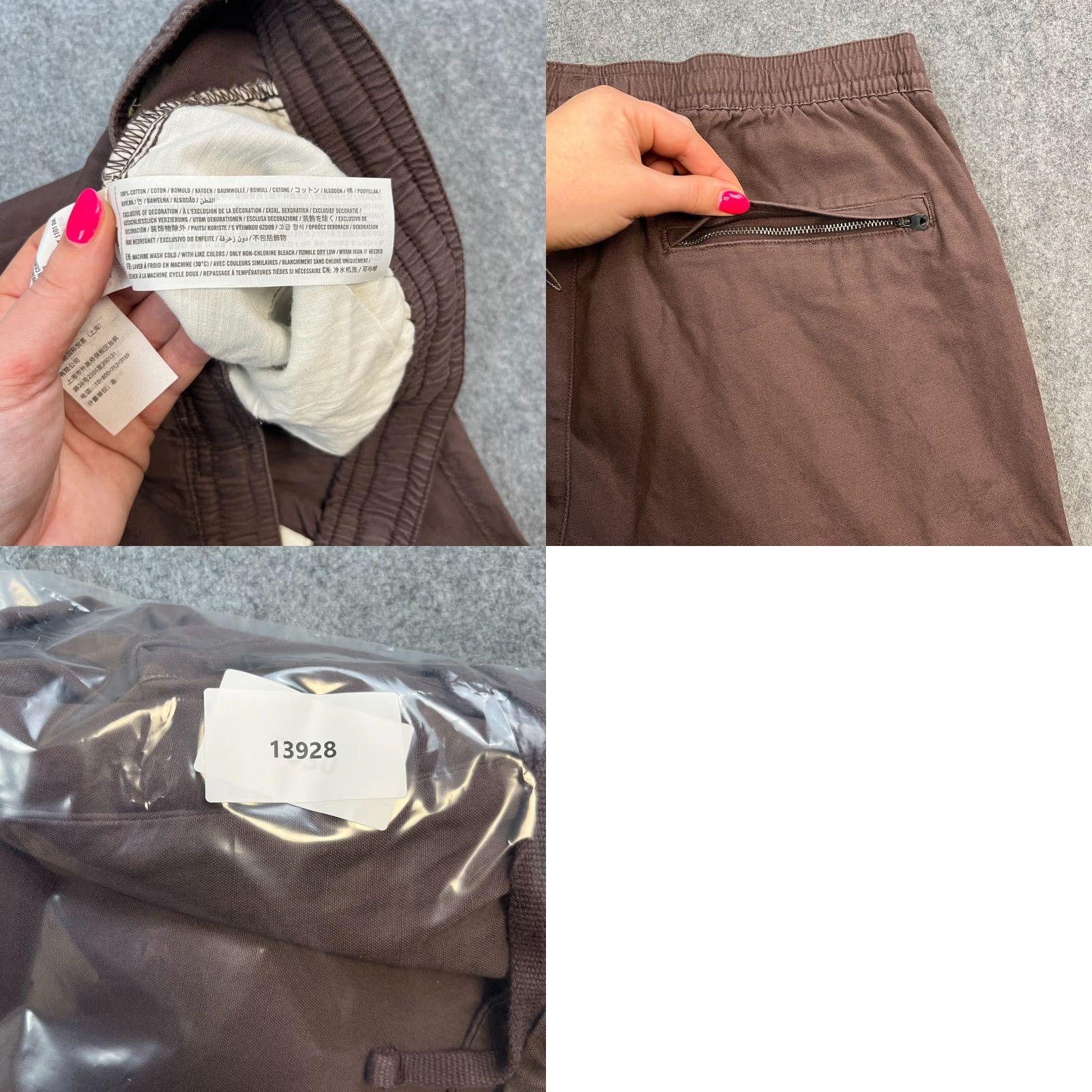 Abercrombie & Fitch Abercrombie & Fitch Chino Trousers Slim Tapered Fit Medium Brown Mens 5-Pocket Design Cotton Pant Casual Workwear Size US 31 - 8 Thumbnail