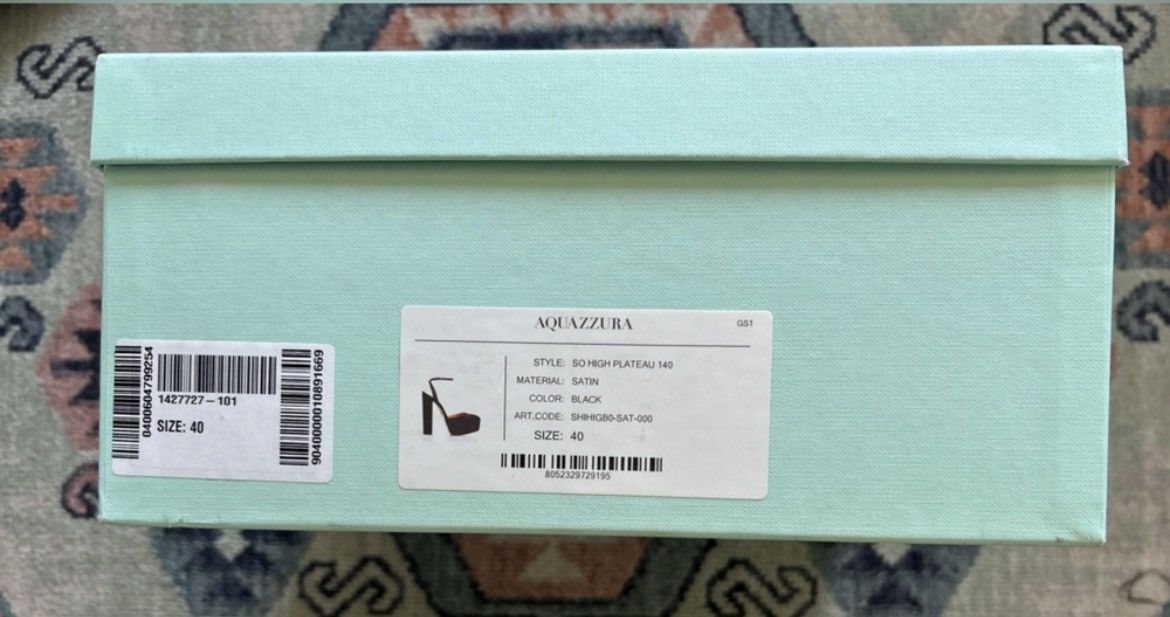 Aquazzura Aquazurra So High Plateau 140 Satin Black Platform Heels 40 Size US 10 / IT 40 - 5 Thumbnail