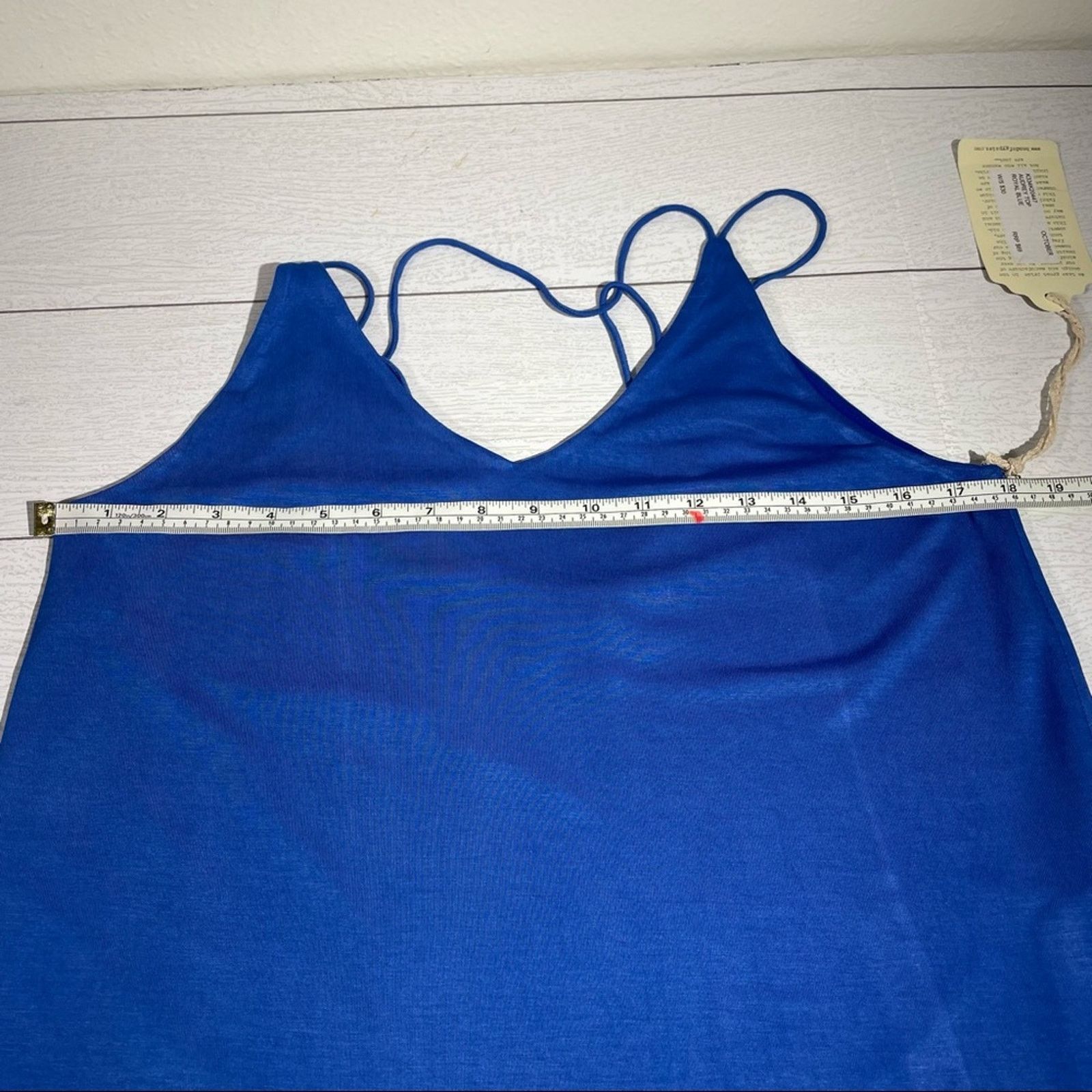 Other Band of Gypsies Blue V-Neck Strappy Back Tank Top Small NWT Size S / US 4 / IT 40 - 8 Thumbnail