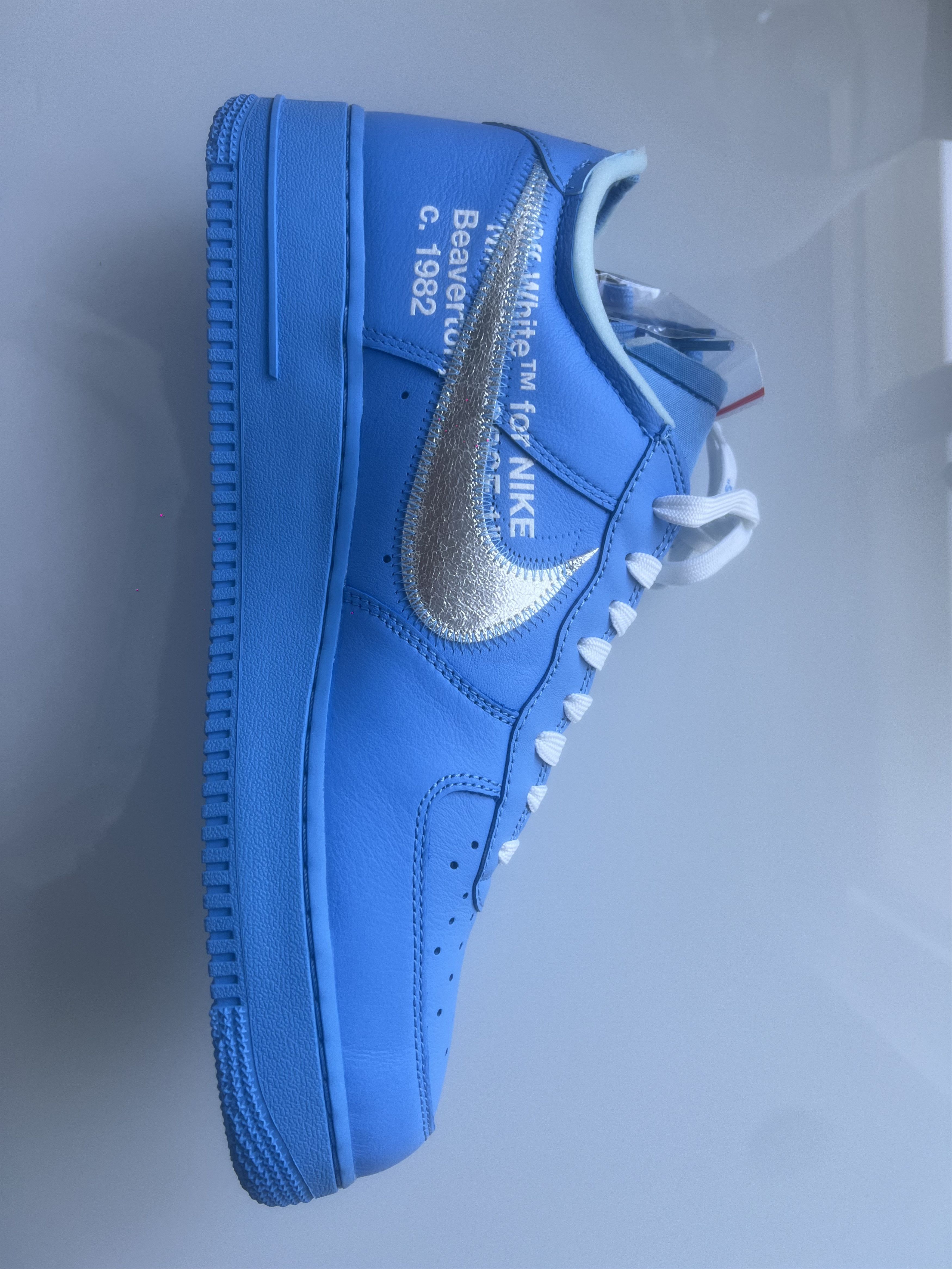 Nike × Off-White Nike Air Force 1 Low Off White University Blue MCA Exclusive Size US 12 / EU 45 - 8 Thumbnail