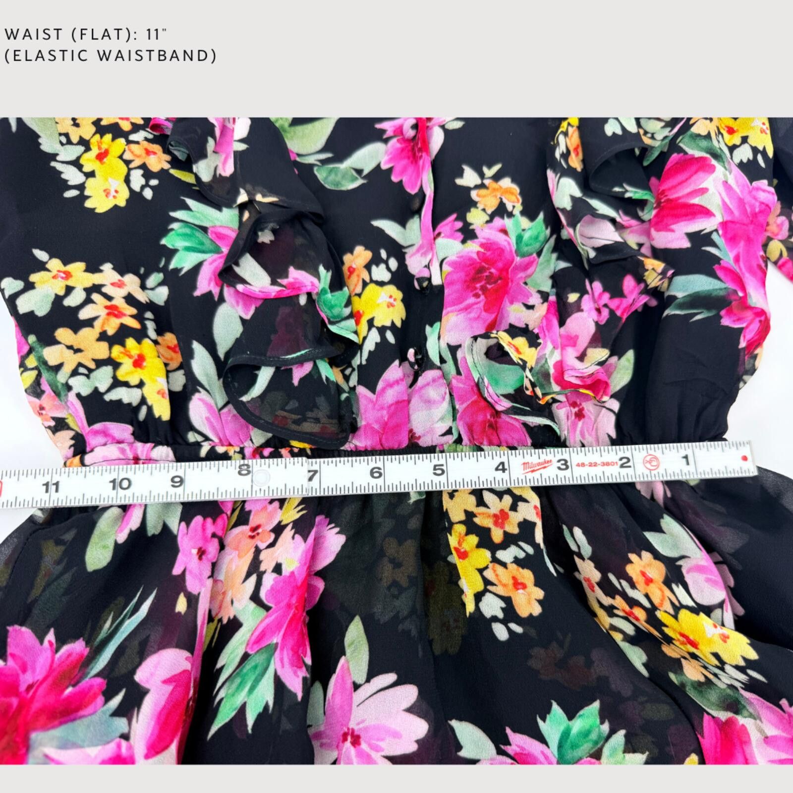 Other Yumi Kim Hailey Floral Mini Dress Black Silk Feel NWT M Size M / US 6-8 / IT 42-44 - 7 Thumbnail