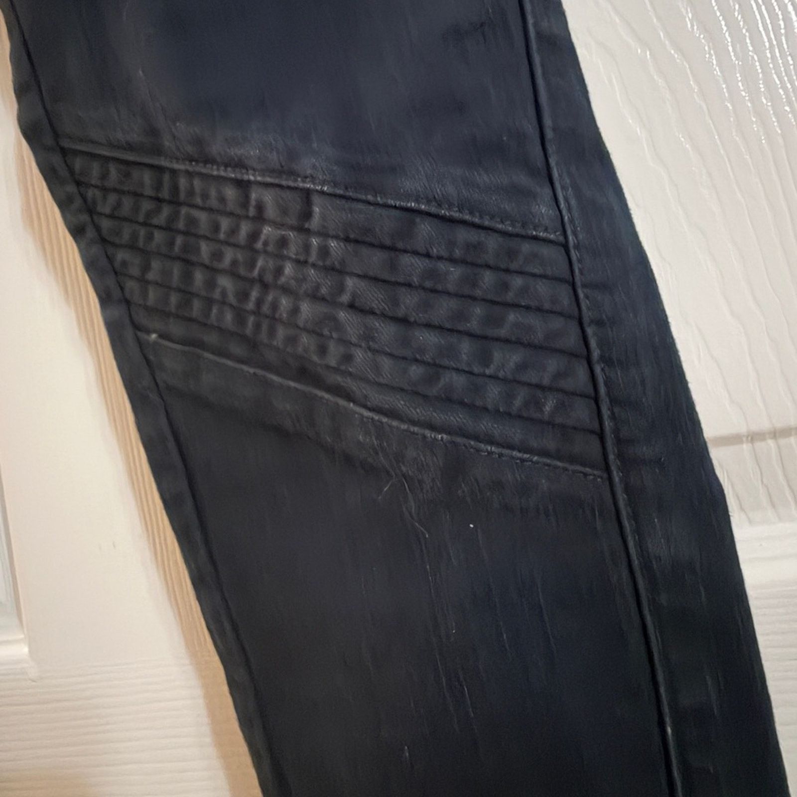 Rag & Bone rag & bone Moto Jeans Women Size 30 Black Biker Knee Stretch Size 30" / US 8 / IT 44 - 3 Thumbnail