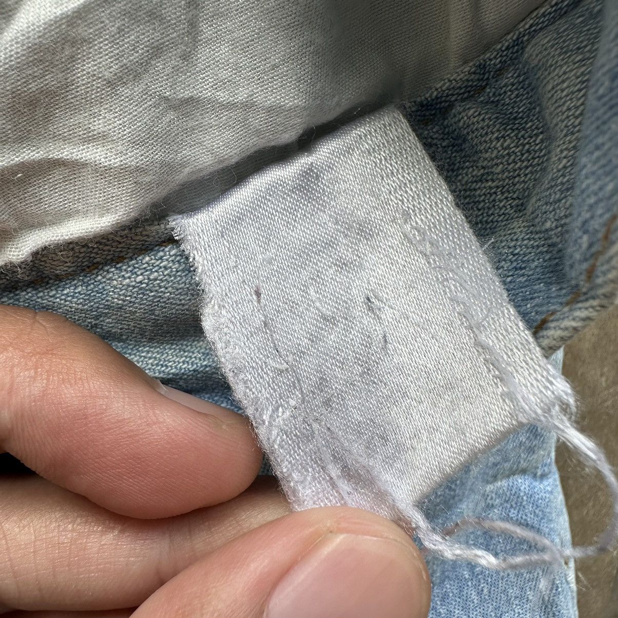 Japanese Brand × Jean × Vintage Vintage Hanes Lightwash Distressed Faded Denim Jean Pant W36 Size US 36 / EU 52 - 9 Thumbnail