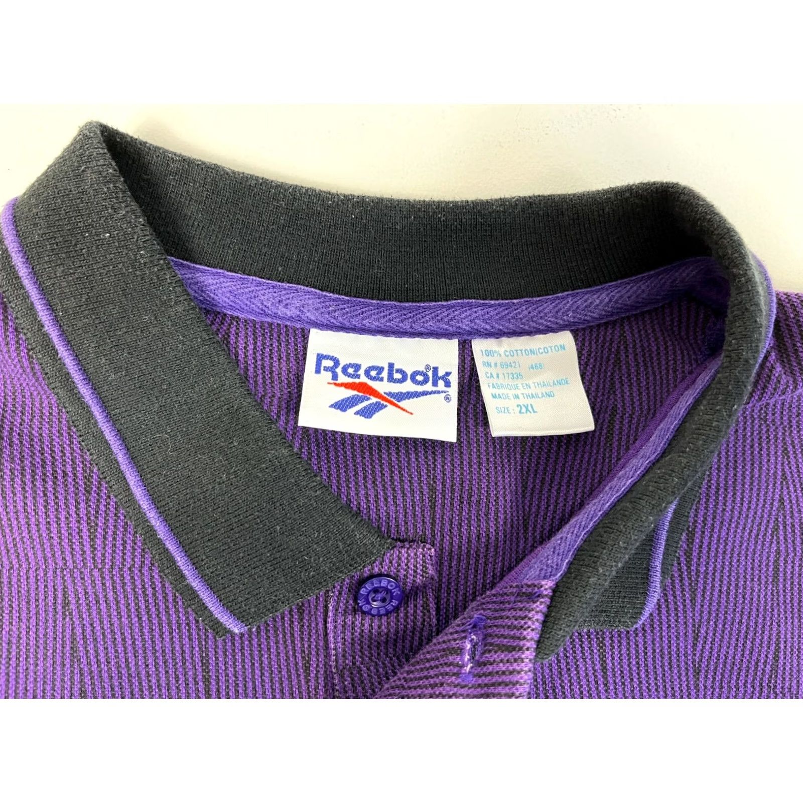 Reebok VINTAGE Reebok Northwestern University Polo Shirt Mens 2XL Purple 100% Cotton Embroidered Logo University 90s Polo Size US XXL / EU 58 / 5 - 4 Thumbnail