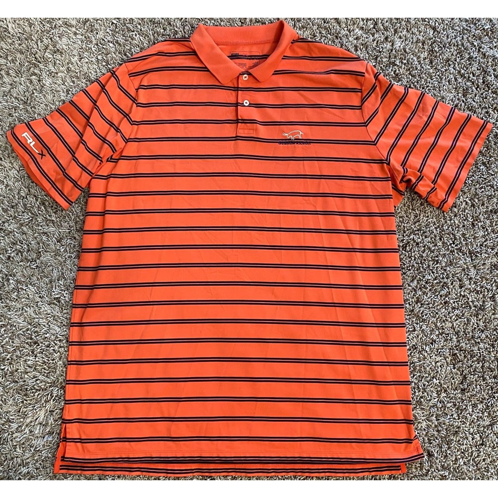Ralph Lauren VINTAGE? (No) Gozzer Ranch Ralph Lauren RLX Golf Polo Men’s 2XL Orange Shirt Polo Golf RLX Men 2XL Orange Mens Polo RLX Golf Polo Size US XXL / EU 58 / 5 - 2 Thumbnail