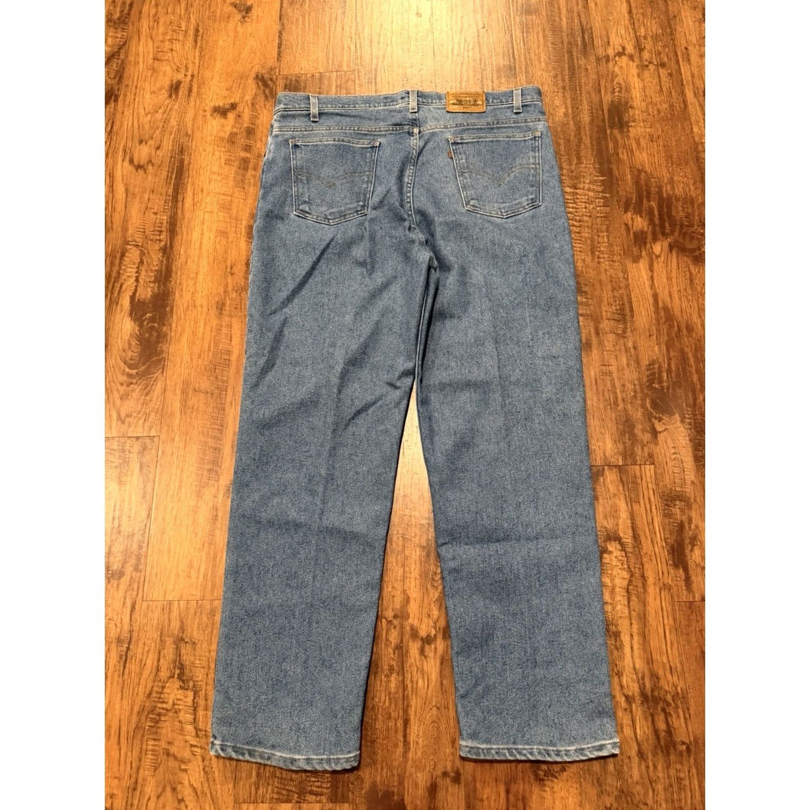 Levi's VINTAGE Levi's 540 Flex Jeans Mens 40x29 Blue Denim 5-Pocket Straight 90s Y2K Big & Tall Shoes? Size US 40 / EU 56 - 3 Thumbnail
