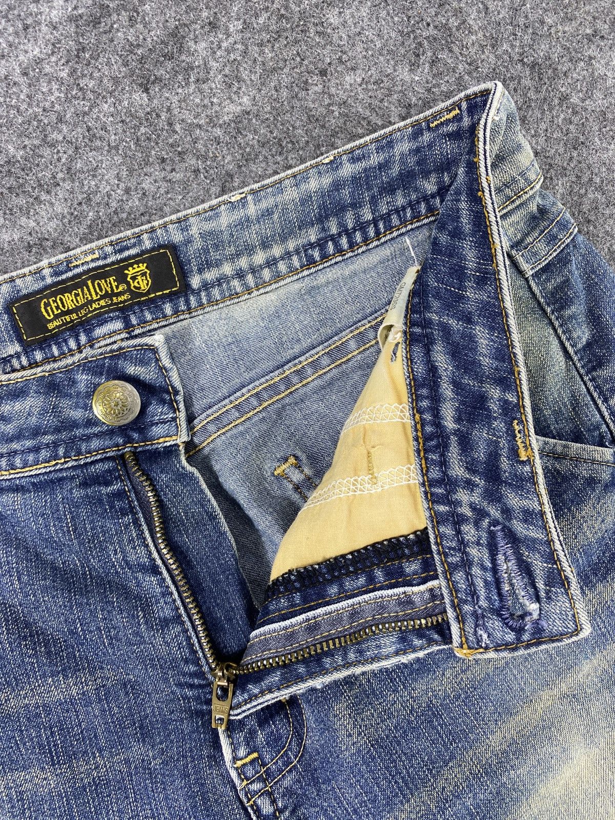 Japanese Brand × Jean Georgia Love Bootcut Blue Wash Jeans - J1041 Size 28" / US 6 / IT 42 - 10 Thumbnail