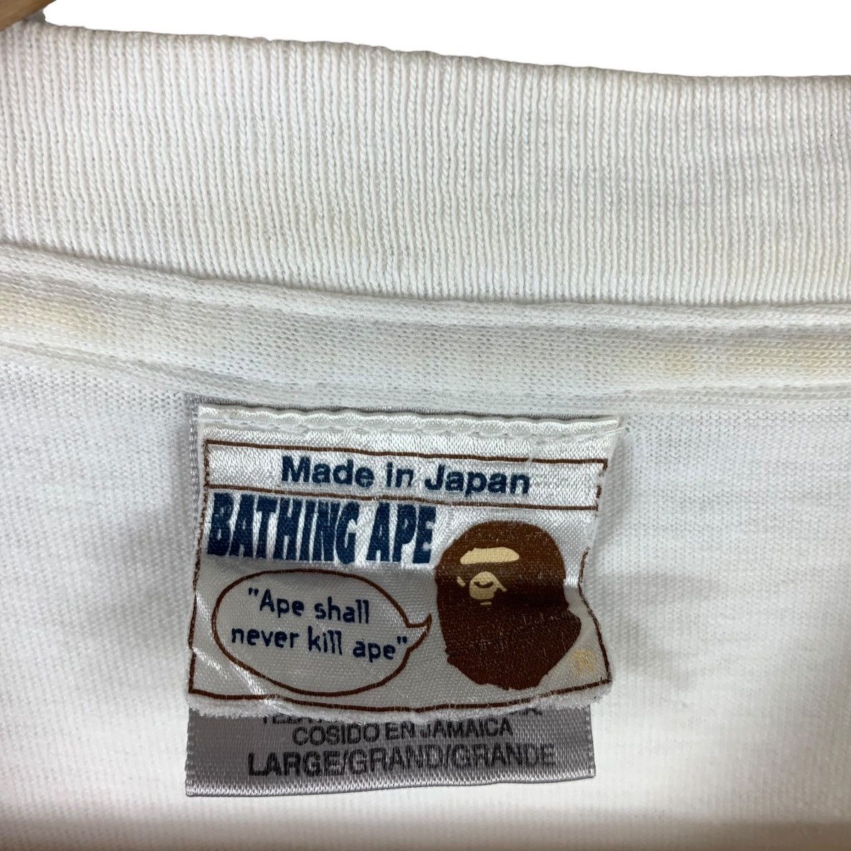 Bape Vintage BATHING APE rainbow collage onieta tag tee Size US L / EU 52-54 / 3 - 3 Thumbnail