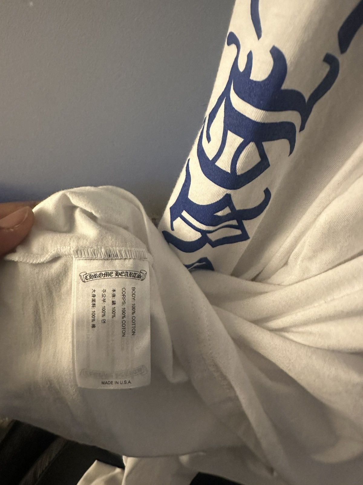 Chrome Hearts Chrome Hearts Blue Long Sleeve Size US L / EU 52-54 / 3 - 6 Thumbnail