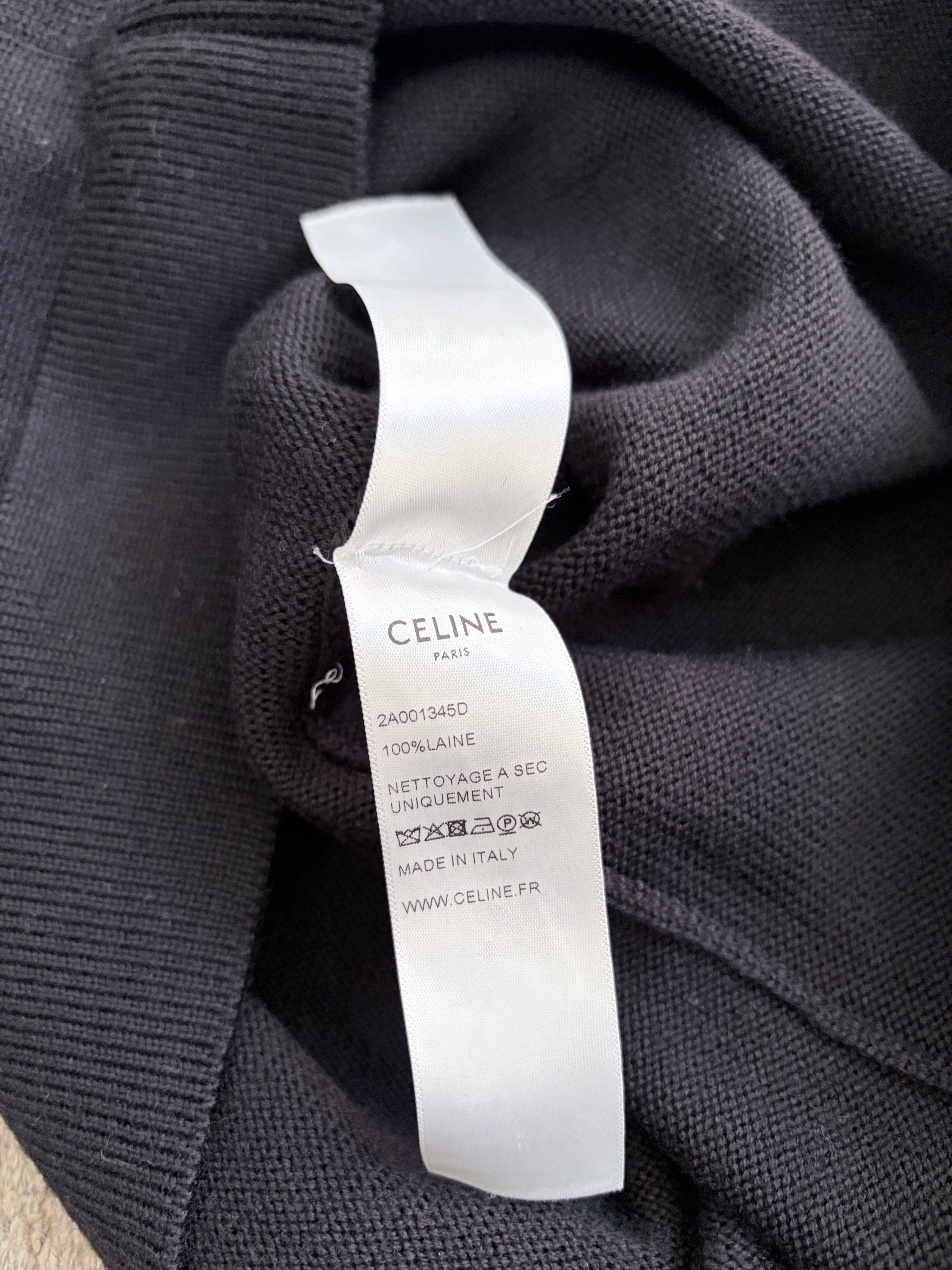 Celine Celine Paris Black Studded Knit Top / Size S Size S / US 4 / IT 40 - 7 Thumbnail