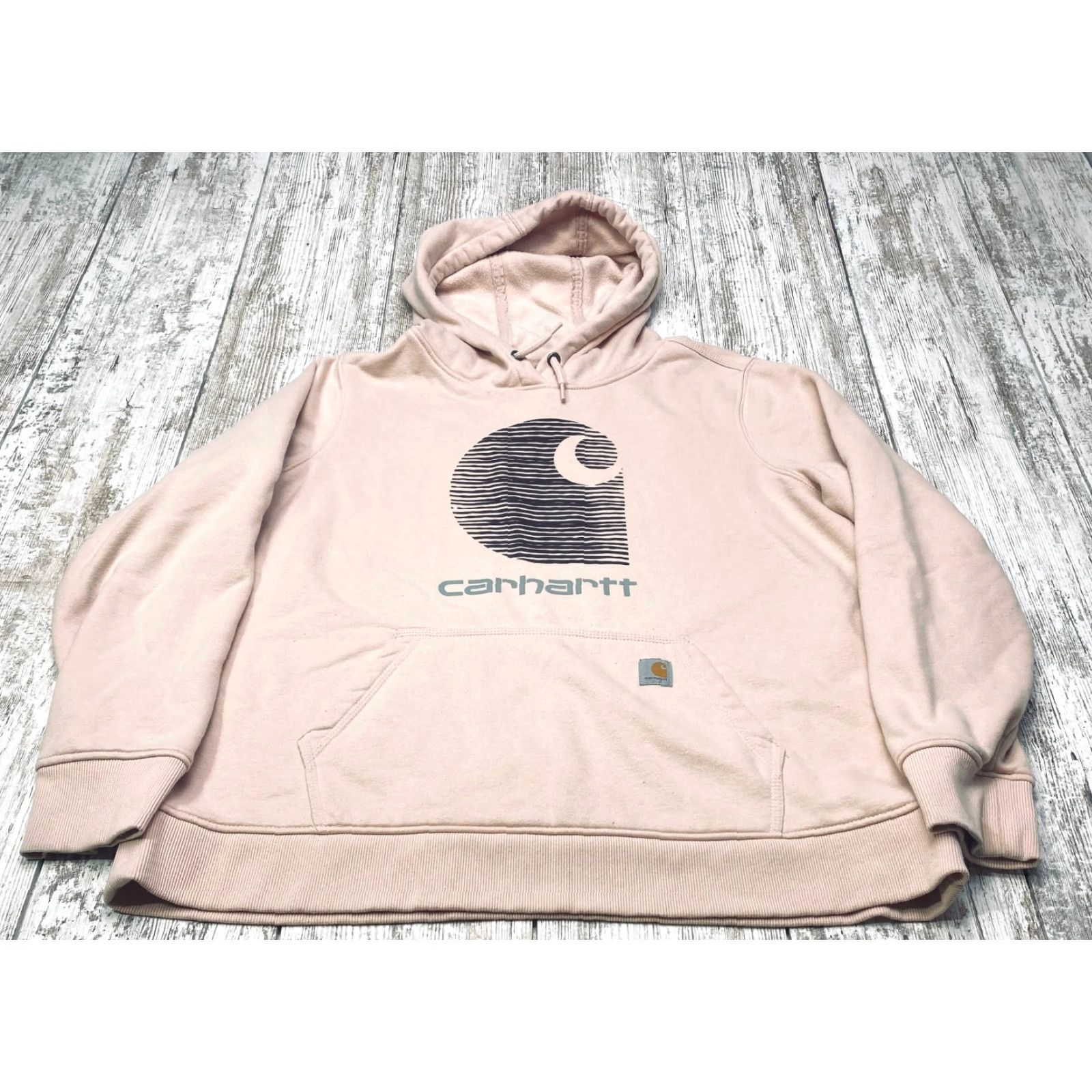 Carhartt VINTAGE Carhartt Rain Defender Hoodie Women's 2XL Pink Pullover Relaxed Fit Workwear Size XXL / US 16-18 / IT 52-54 - 2 Thumbnail
