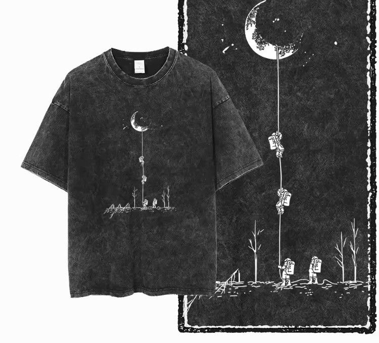 Japanese Brand Washed Out Style Climbing Moon Size US S / EU 44-46 / 1 - 4 Thumbnail