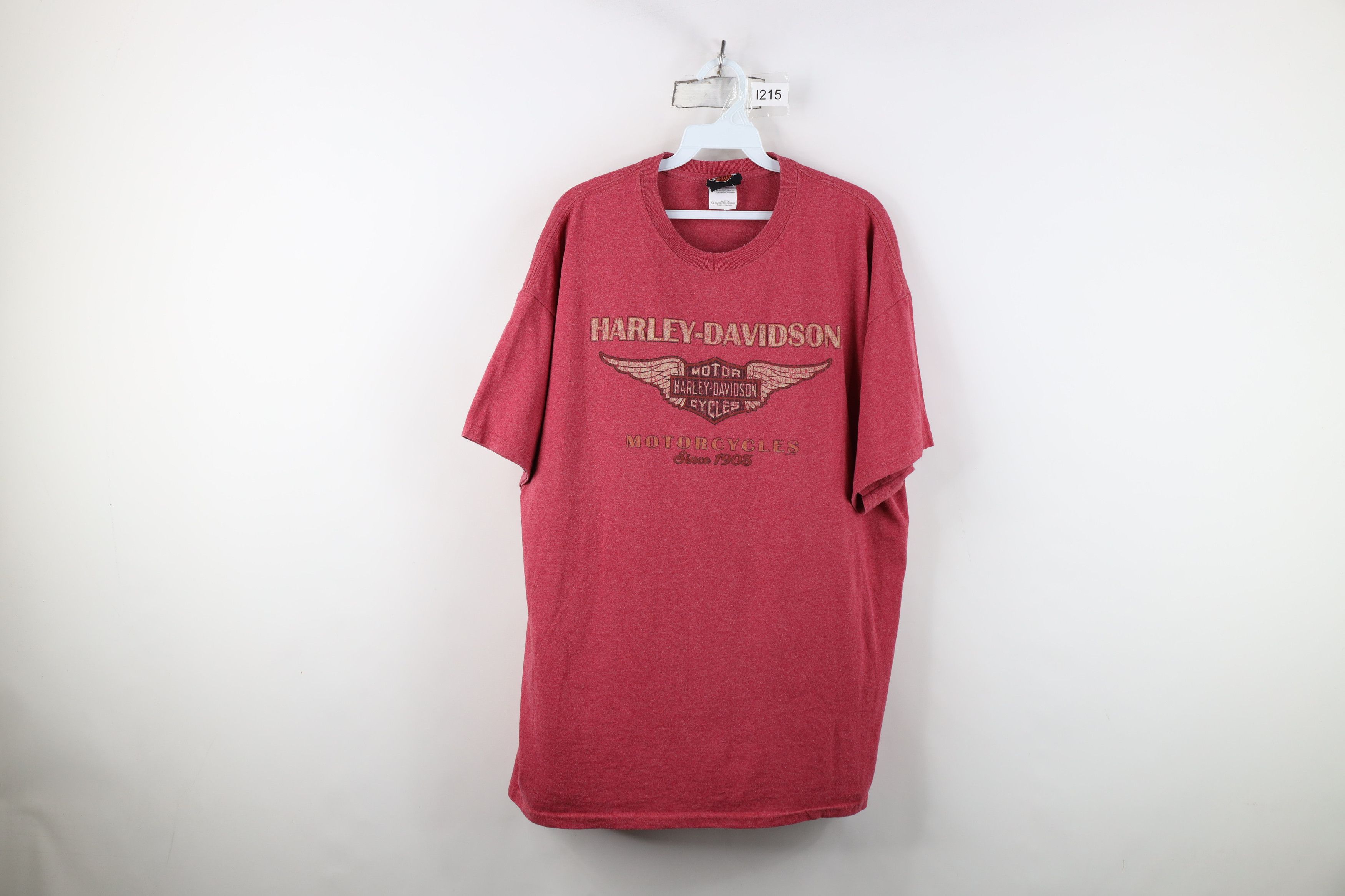 Harley Davidson Vintage Y2K Harley Davidson Spell Wings Eagle T-Shirt Red Size US XL / EU 56 / 4 - 1 Thumbnail