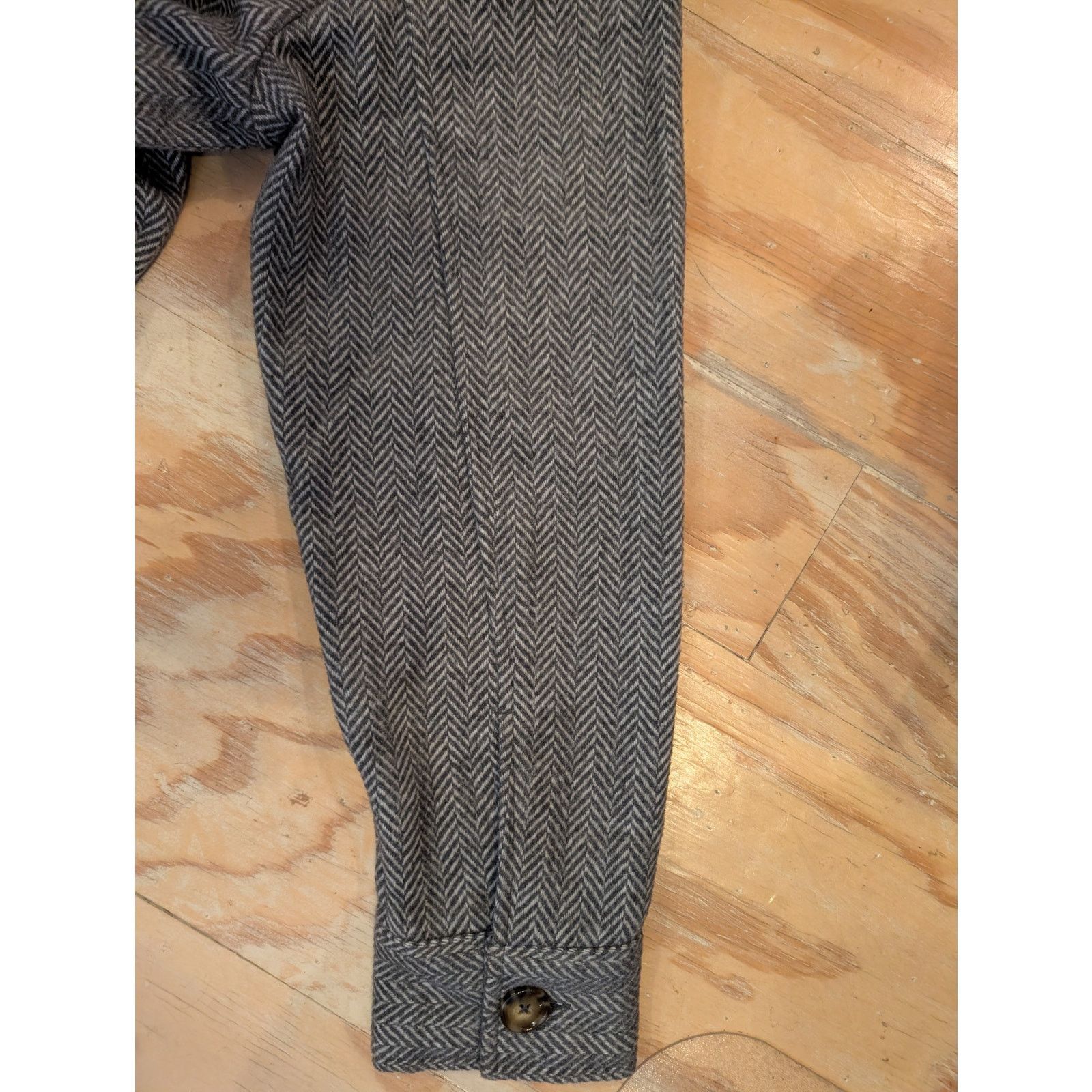 The Unbranded Brand Lds M 8-10 Time /Tru Grey & White Polyester Button Jacket Size M / US 6-8 / IT 42-44 - 7 Thumbnail