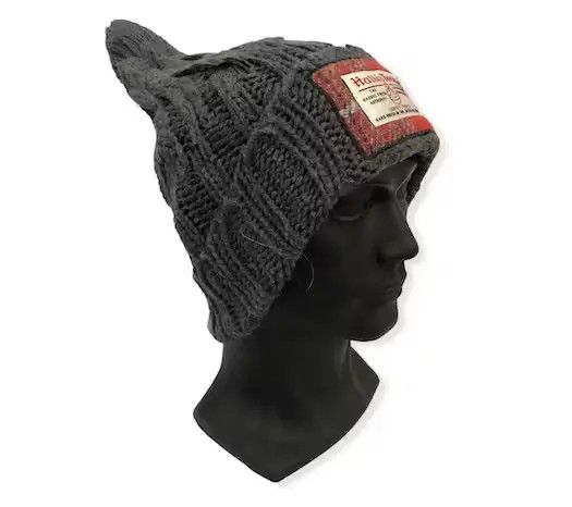 Harris Tweed × Japanese Brand Japanese Brand Harris Tweed Big Logo Beanie Size ONE SIZE - 3 Thumbnail