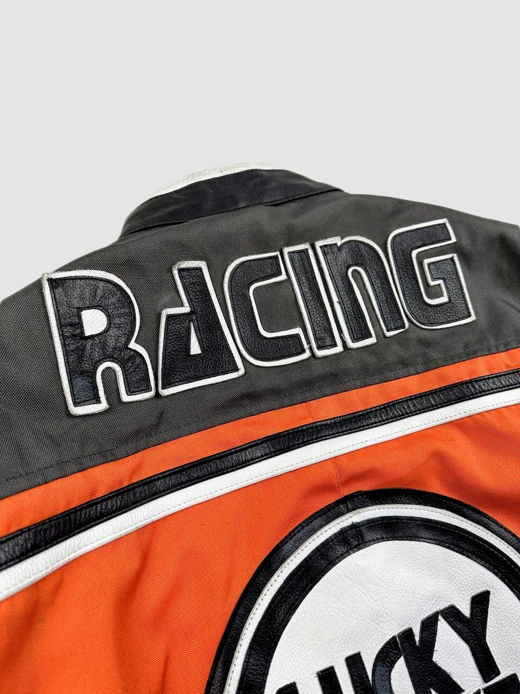 Genuine Leather 🔥 Lucky Strike Textile x Leather 🔥 Jacket Streetwear Size US L / EU 52-54 / 3 - 8 Thumbnail