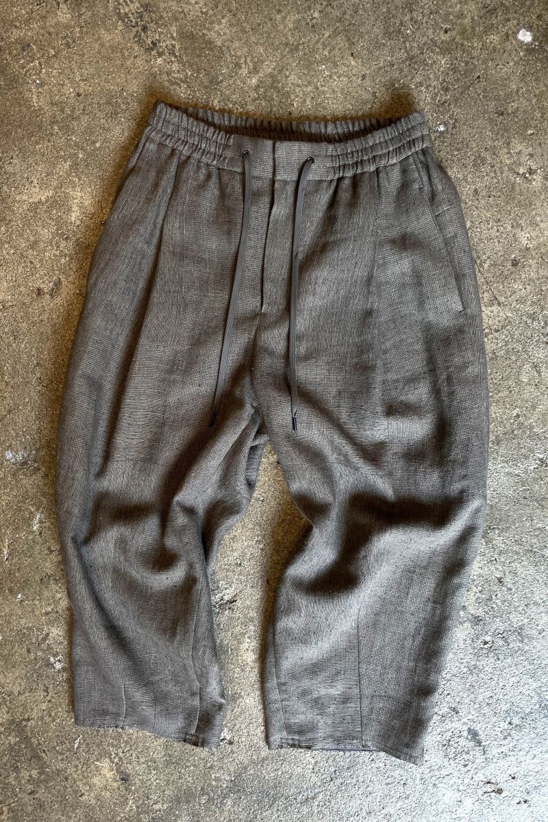 Silk Linen Crazy Check Pants JP 2 US 32
