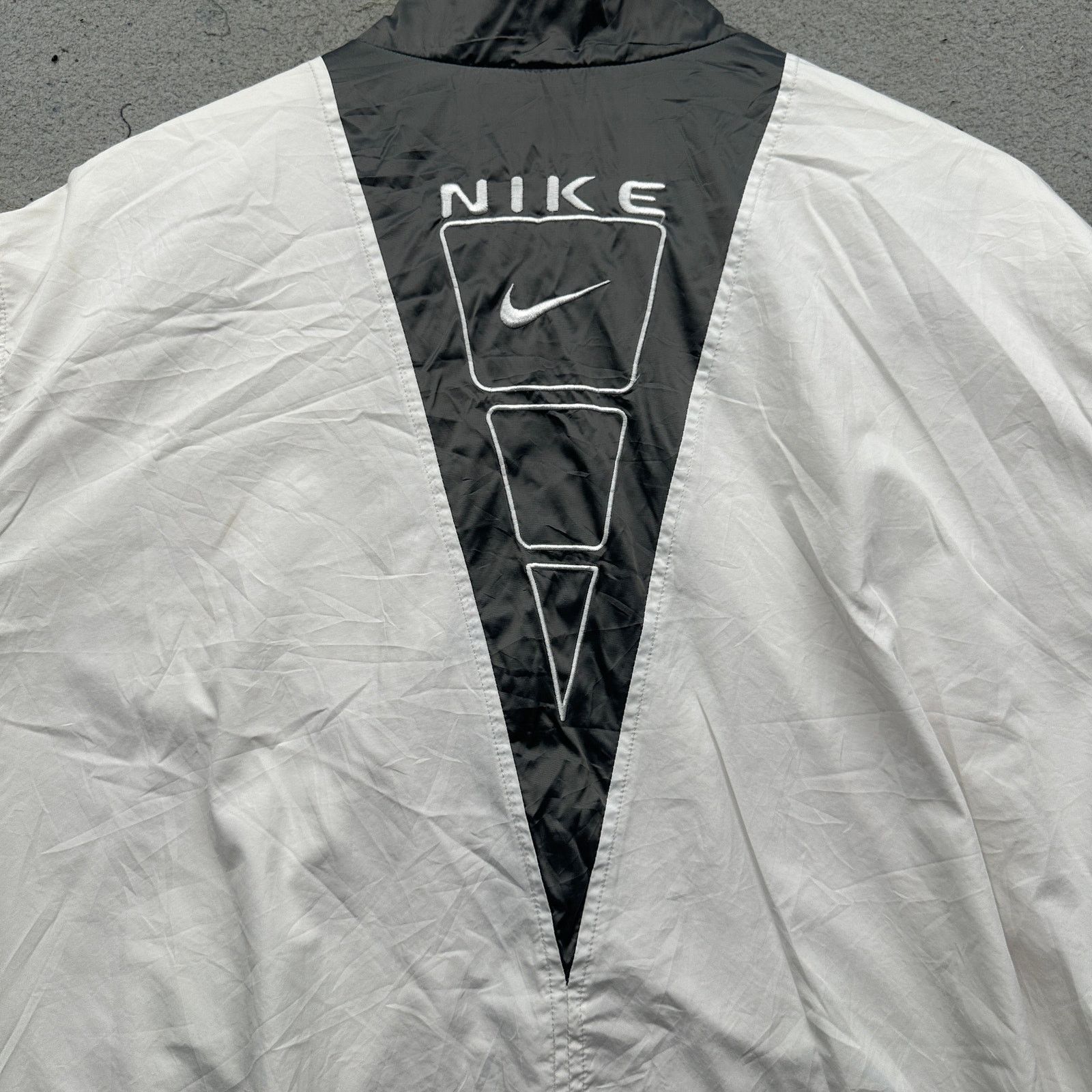 Nike Vintage Y2K Nike Windbreaker Jacket Womens XXL White Gray Size XXL / US 16-18 / IT 52-54 - 10 Thumbnail