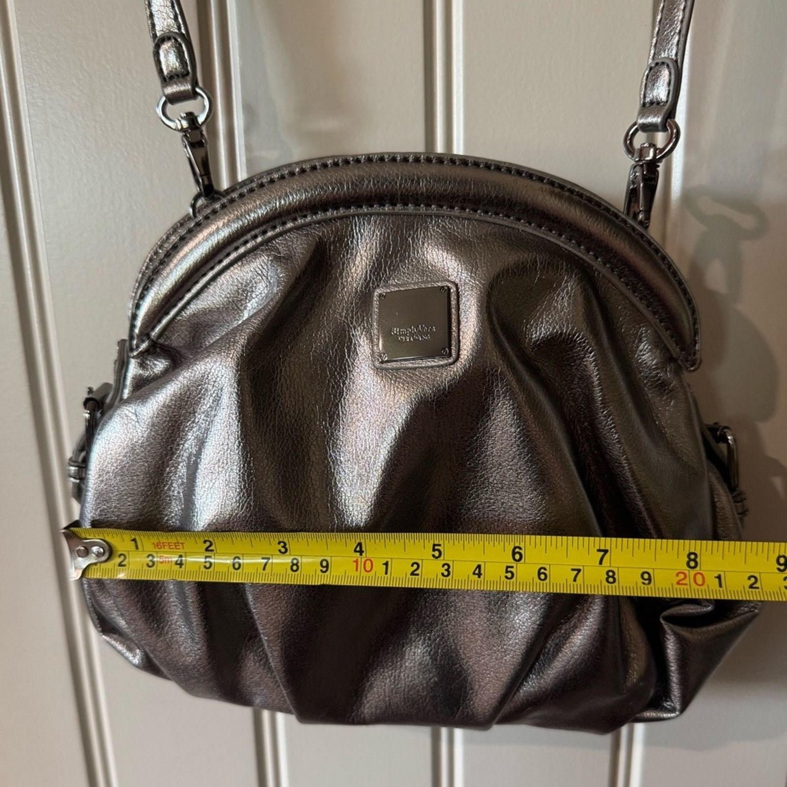 Vera Wang VERA WANG NEW Metallic Silver Clutch & Crossbody Bag Size ONE SIZE - 5 Thumbnail