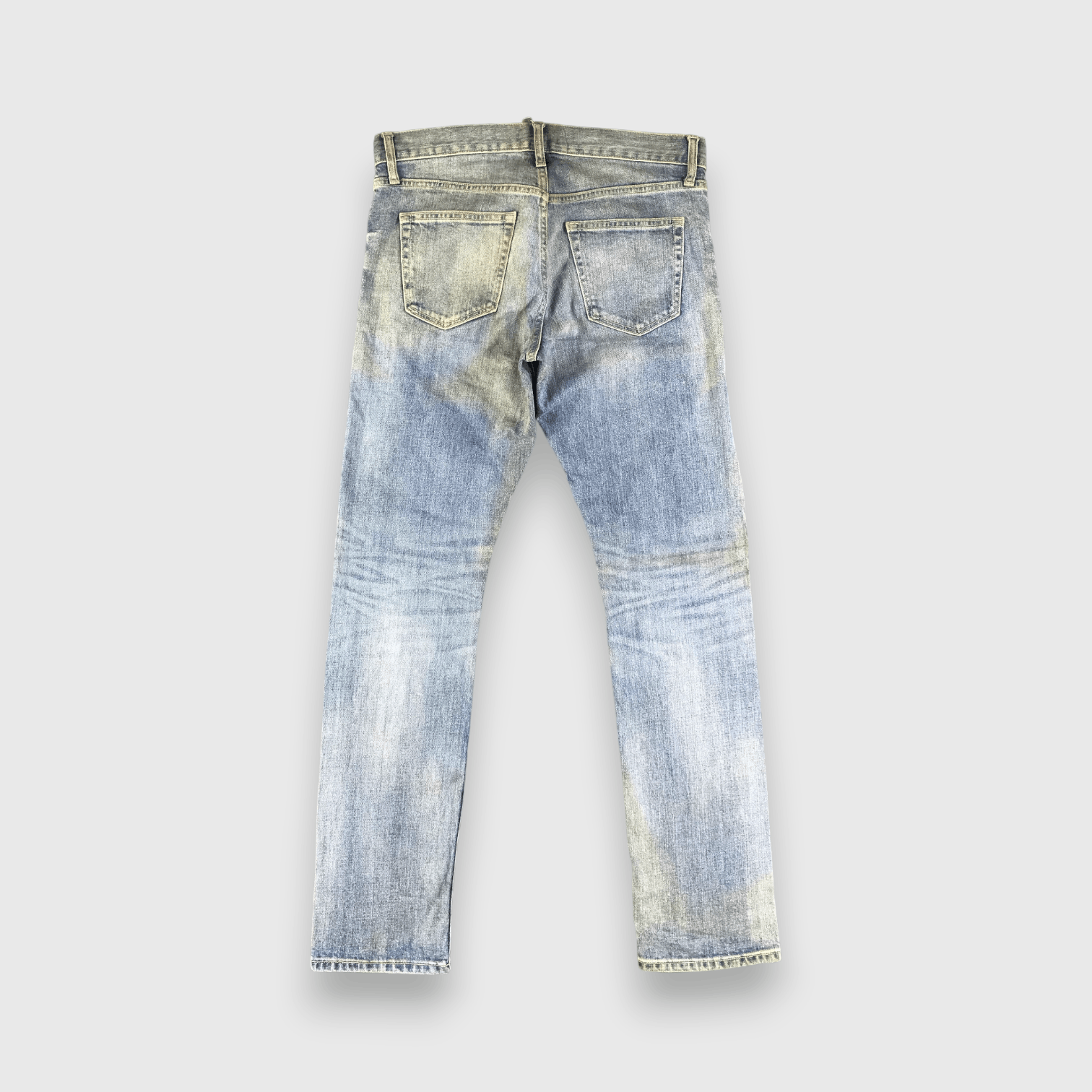 Japanese Brand Uniqlo Jeans Light Wash Redline Denim -J2735 Size US 35 - 2 Thumbnail
