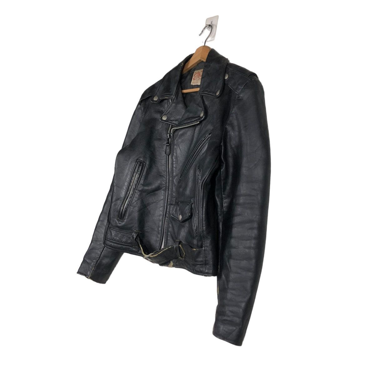 Aero Leathers 🔥VTG 60’s BIKER LEATHER JACKET DOUBLE COLLAR EXCELLED USA Size US M / EU 48-50 / 2 - 4 Thumbnail