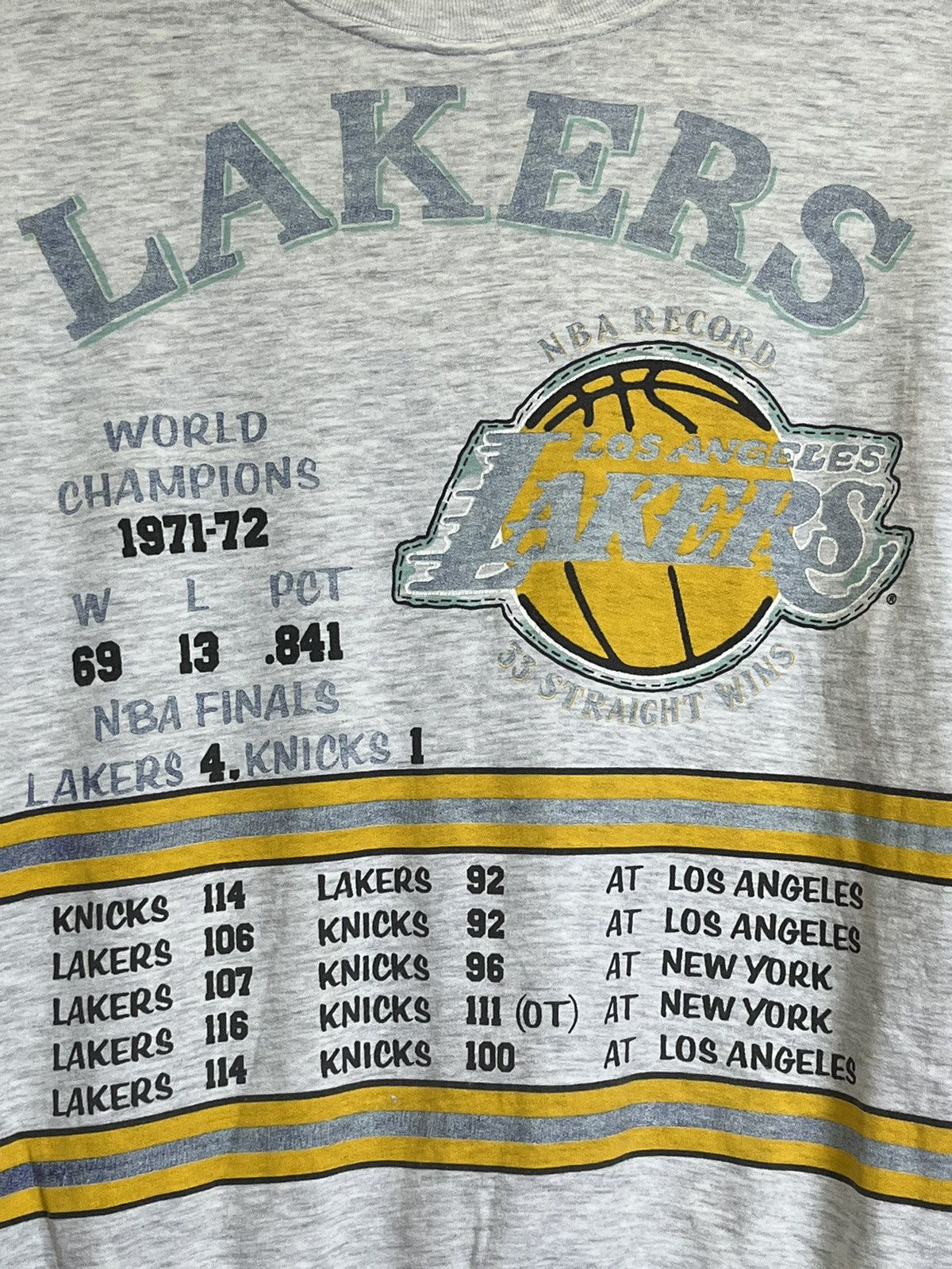 NBA VINTAGE 90s LOS ANGELES LAKERS LONG GONE FADED SWEATSHIRT Size US XL / EU 56 / 4 - 3 Thumbnail