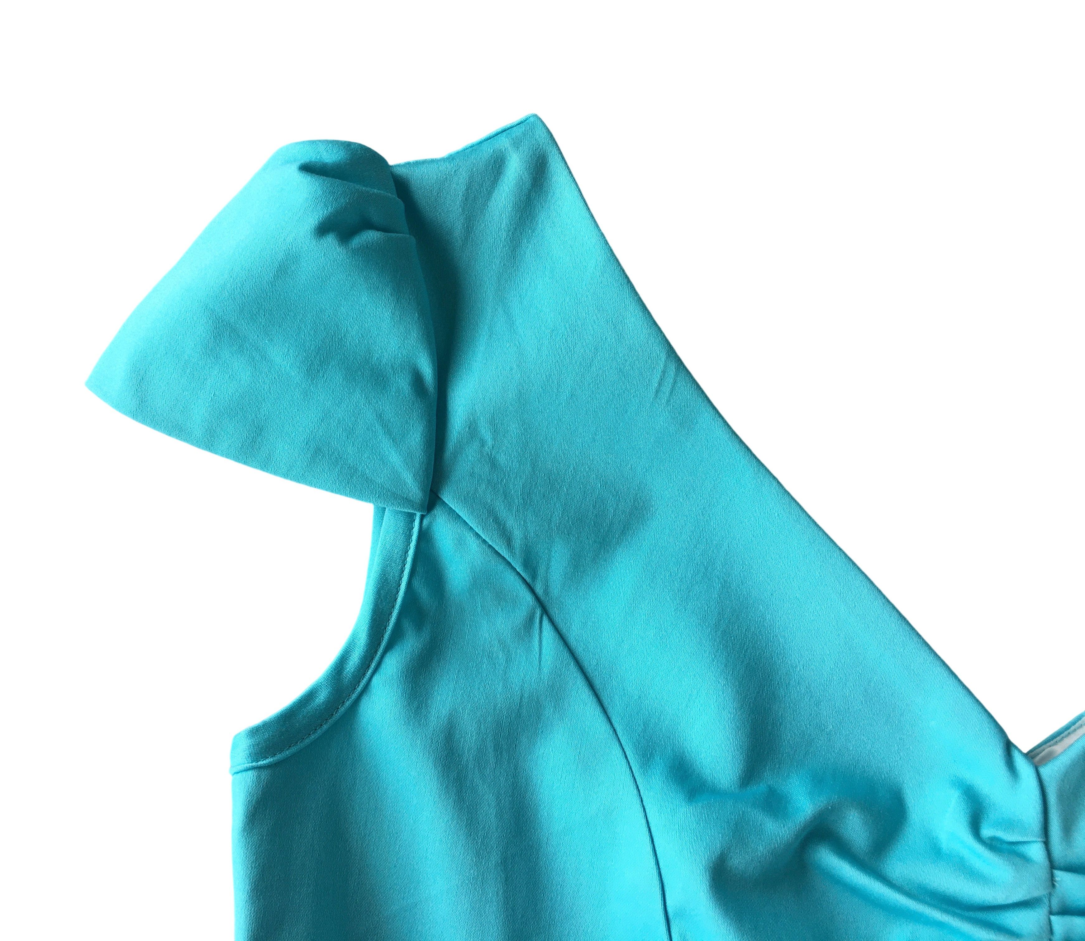 Other Lake Blue Vintage Style Pencil Dress Size XL / US 12-14 / IT 48-50 - 4 Thumbnail
