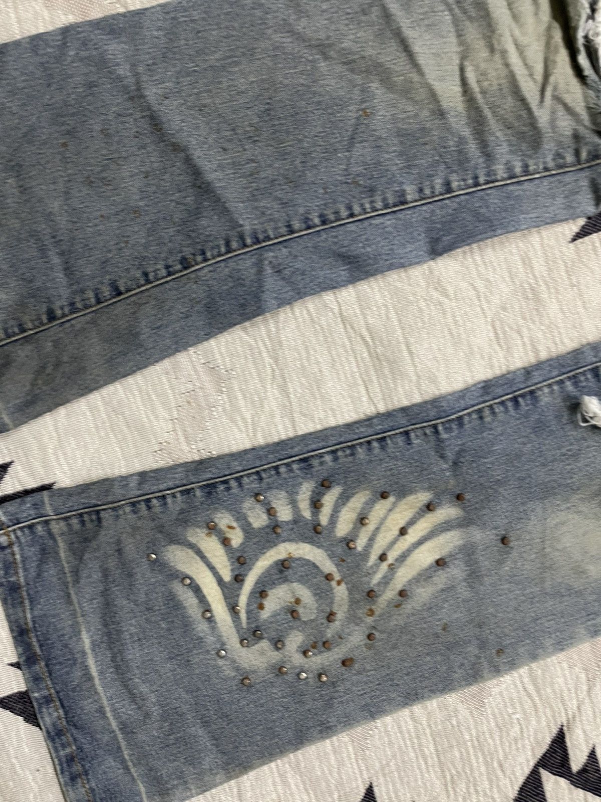 If Six Was Nine 2000s HOT BALLOONING FLARE DISTRESSED JEANS RARE DESIGN Size 26" / US 2 / IT 38 - 4 Thumbnail